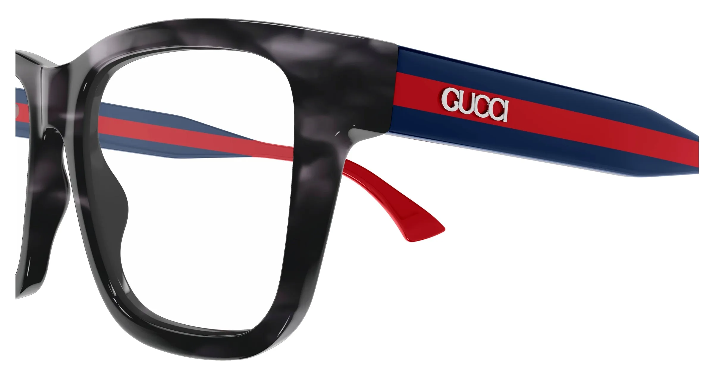 Gucci GG1870O 008 Montature da vista Acetato Havana Trasparente Squadrata - immagine 3