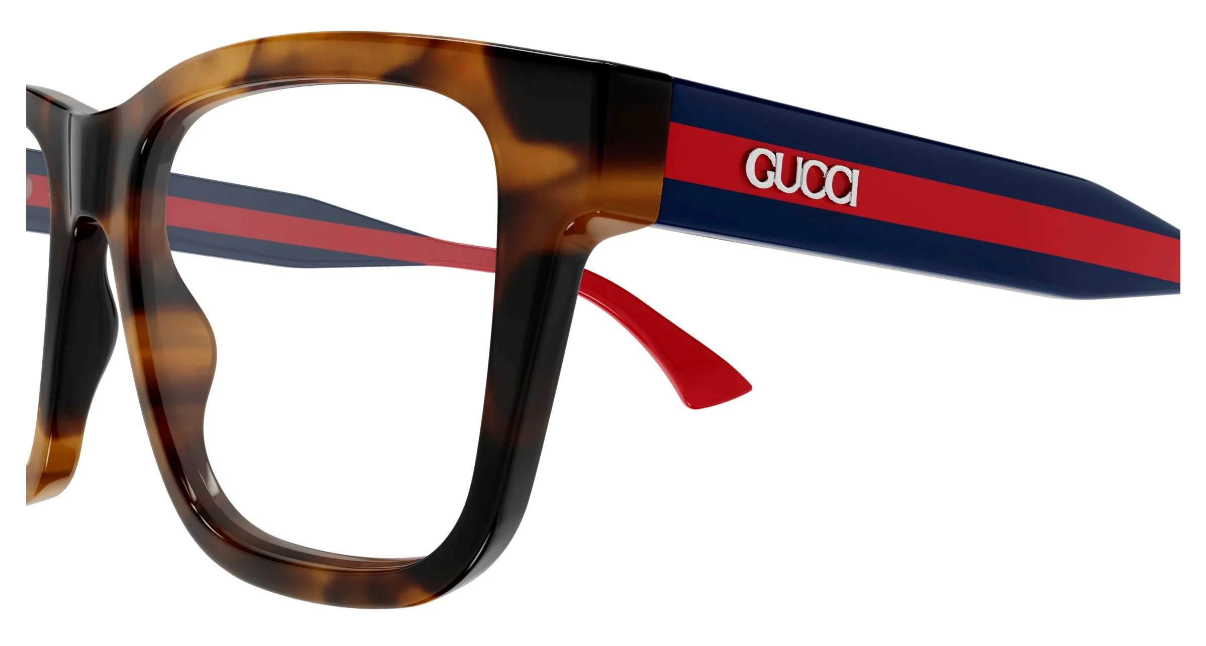 Gucci GG1870O 007 Montature da vista Acetato Havana Trasparente Squadrata - immagine 3