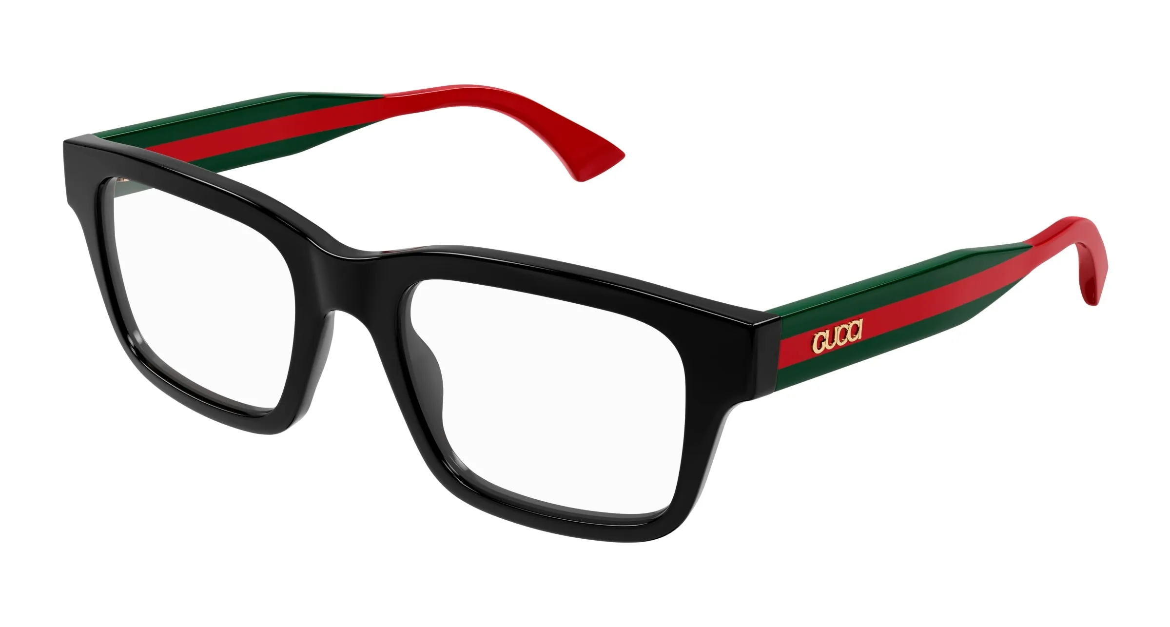 Gucci GG1865O 004 Montature da vista Acetato Nero Trasparente Squadrata - immagine 1