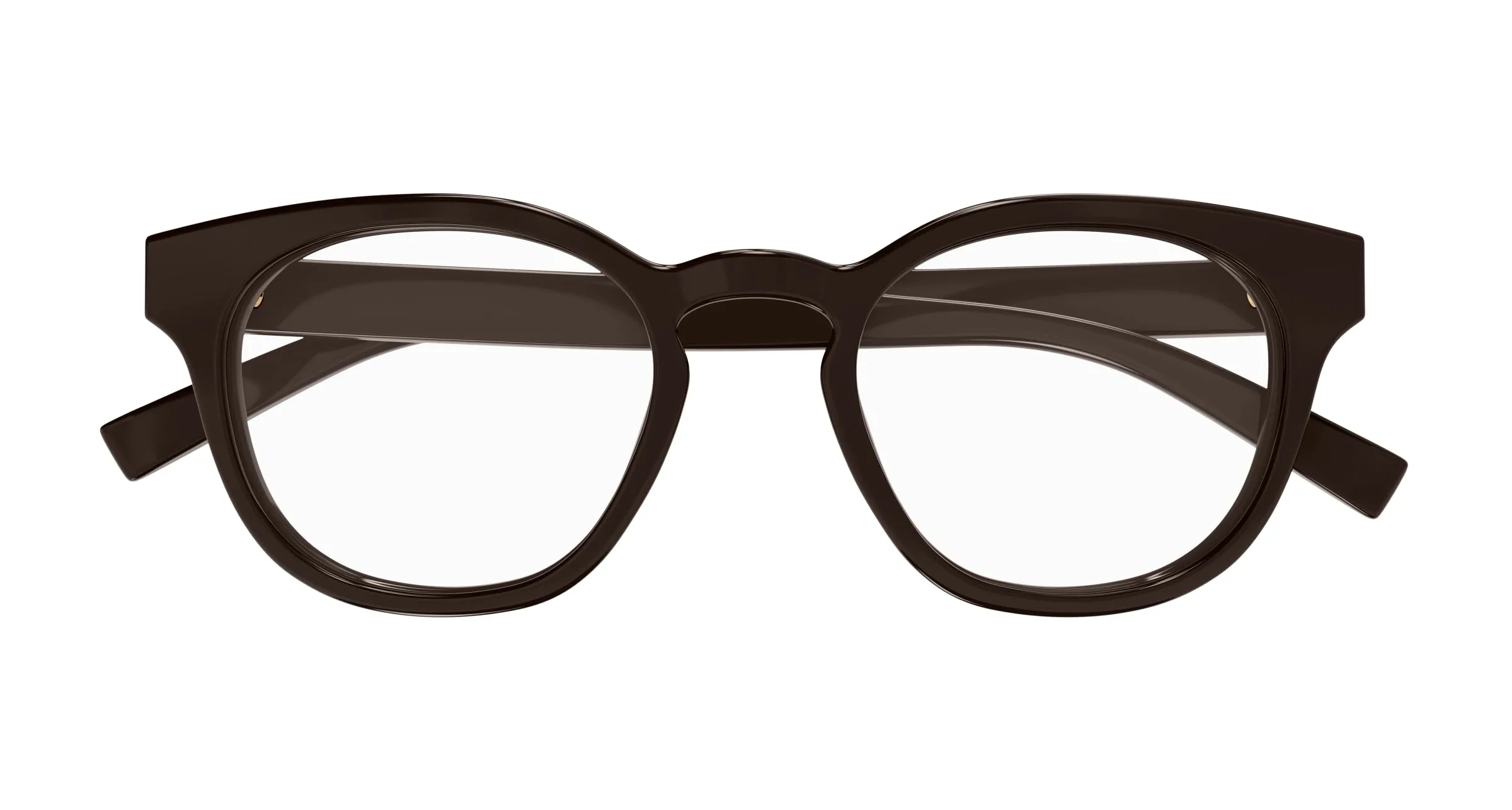 Gucci GG1859O 003 Montature da vista Iniettato Marrone Trasparente Rotonda - immagine 2