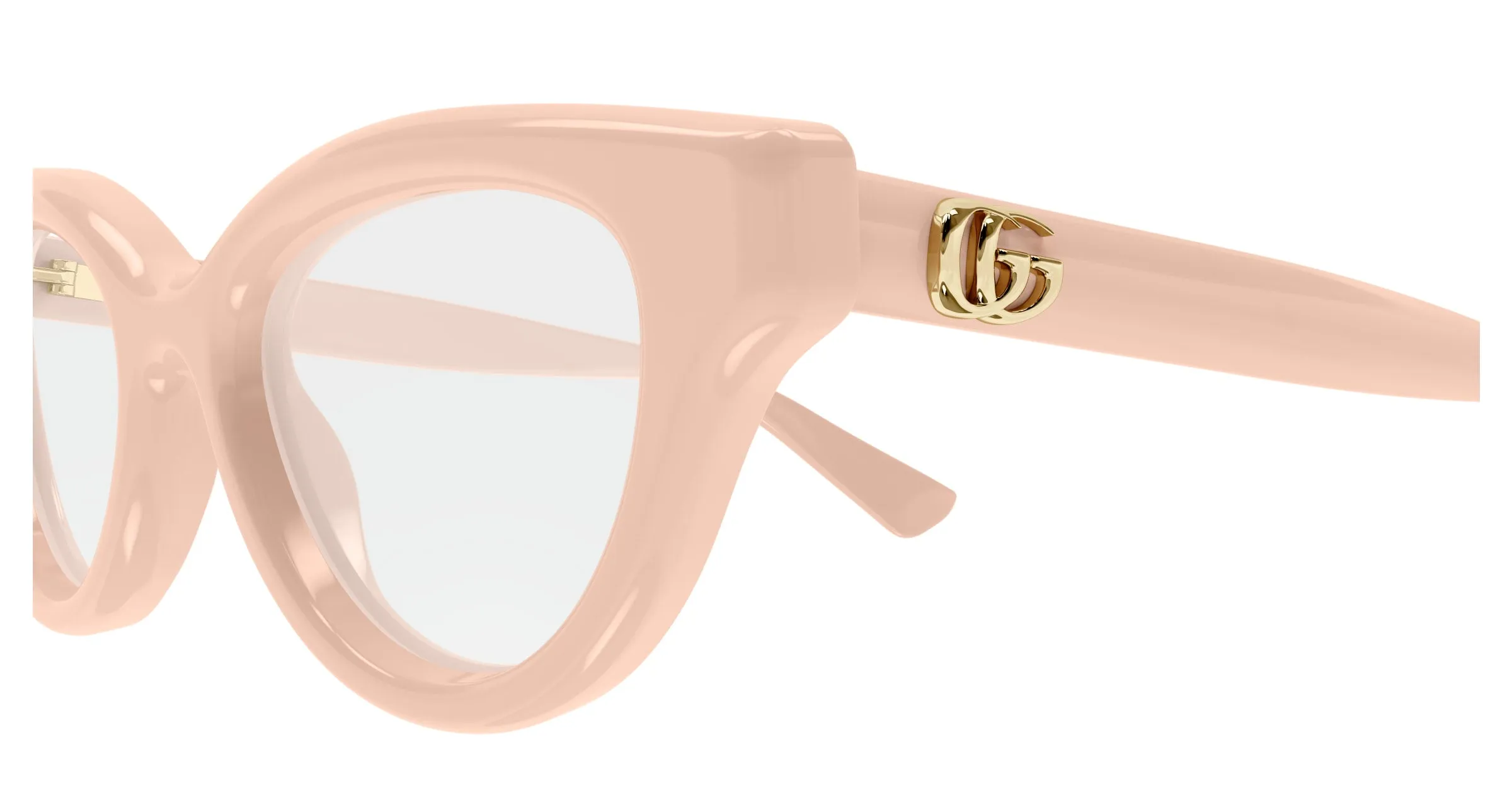 Gucci GG1832O 004 Montature da vista Iniettato Rosa Trasparente Cat Eye - immagine 3