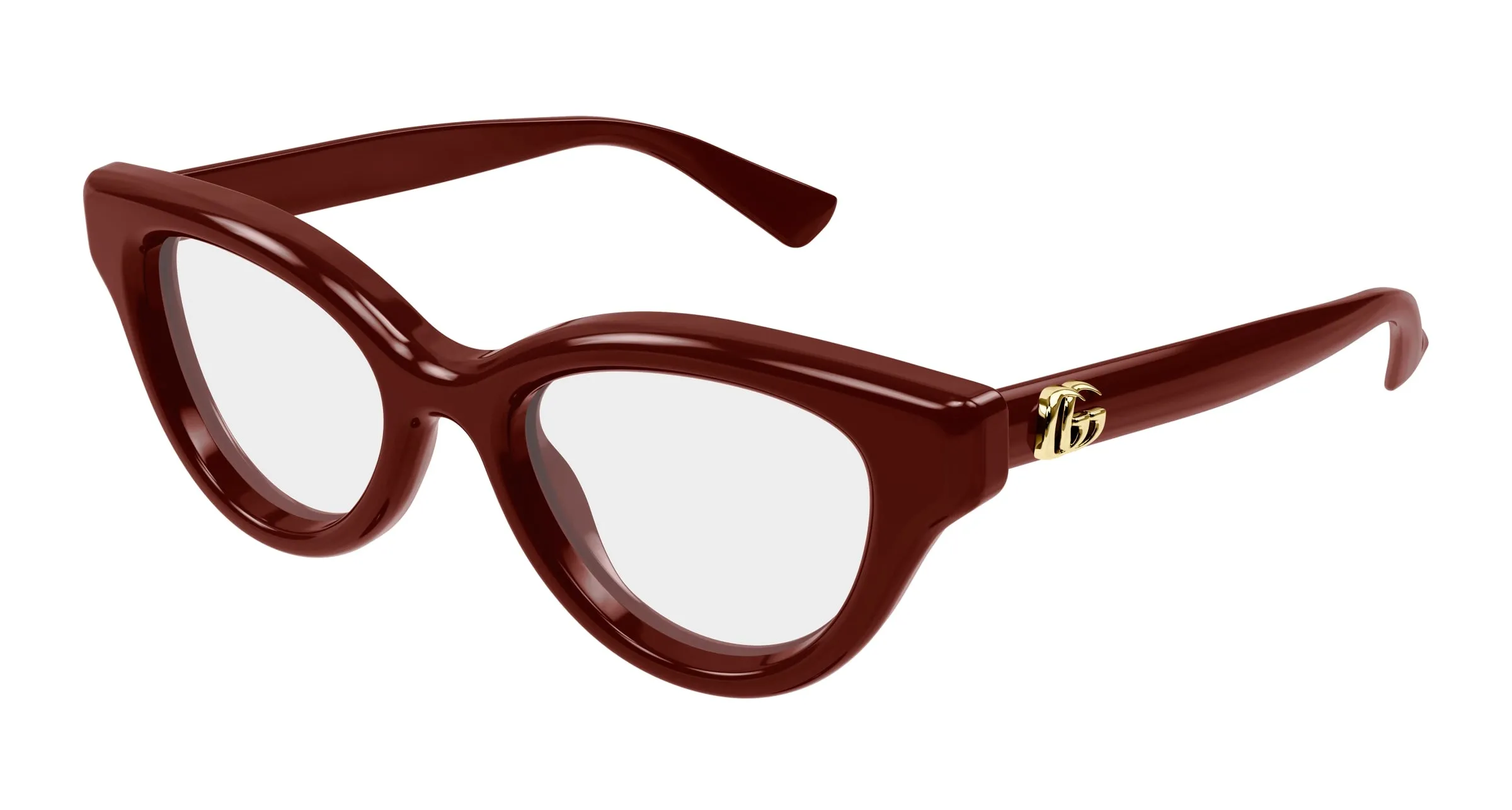 Gucci GG1832O 003 Montature da vista Iniettato Bordeaux Trasparente Cat Eye - immagine 1