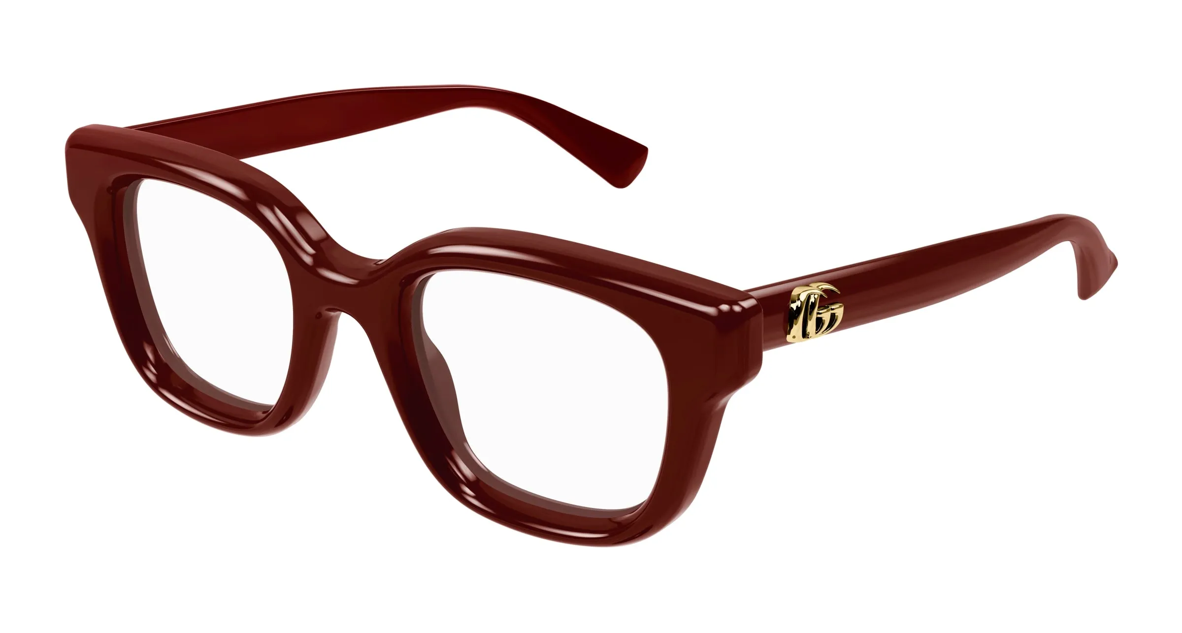 Gucci GG1831O 007 Montature da vista Iniettato Bordeaux Trasparente Squadrata - immagine 1