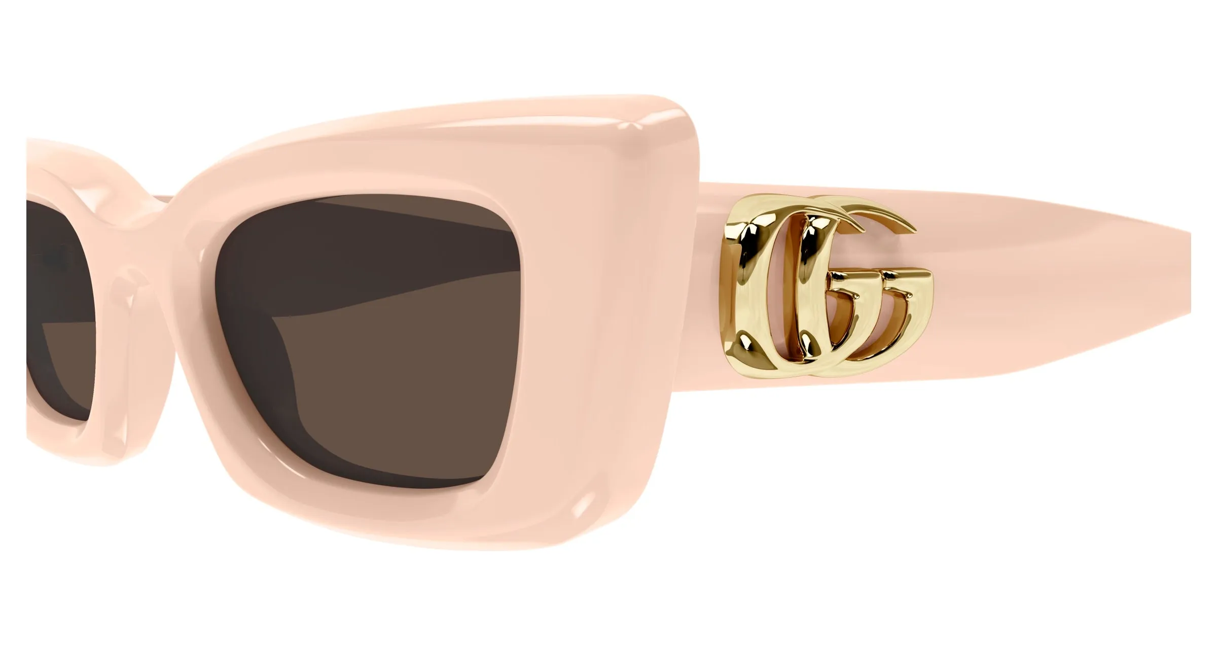 Gucci GG1827S 005 Occhiali da sole Iniettato Rosa Marrone Cat Eye - immagine 3