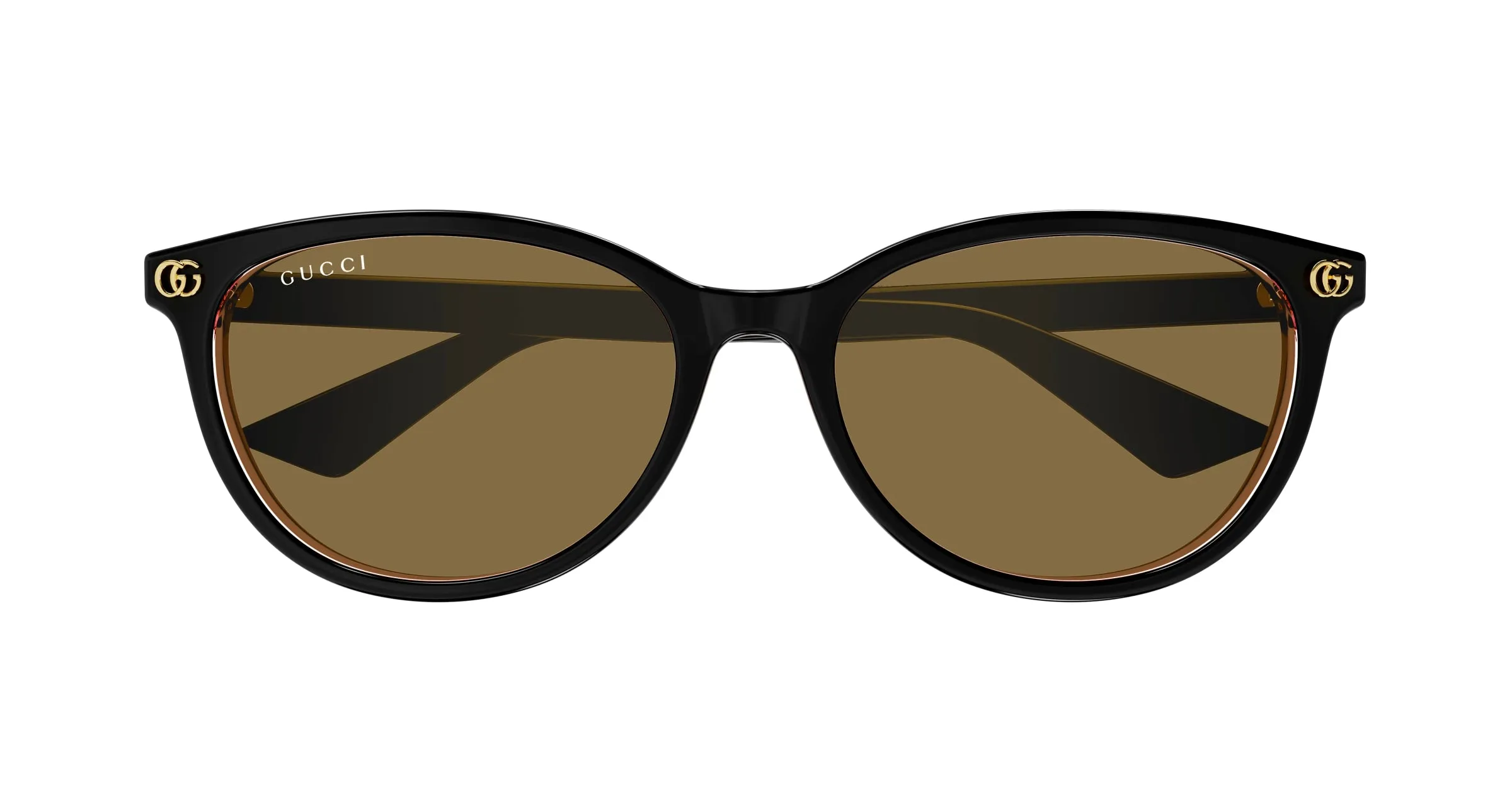 Gucci GG1818SK 003 Occhiali da sole Acetato Nero Marrone Rotonda - immagine 2