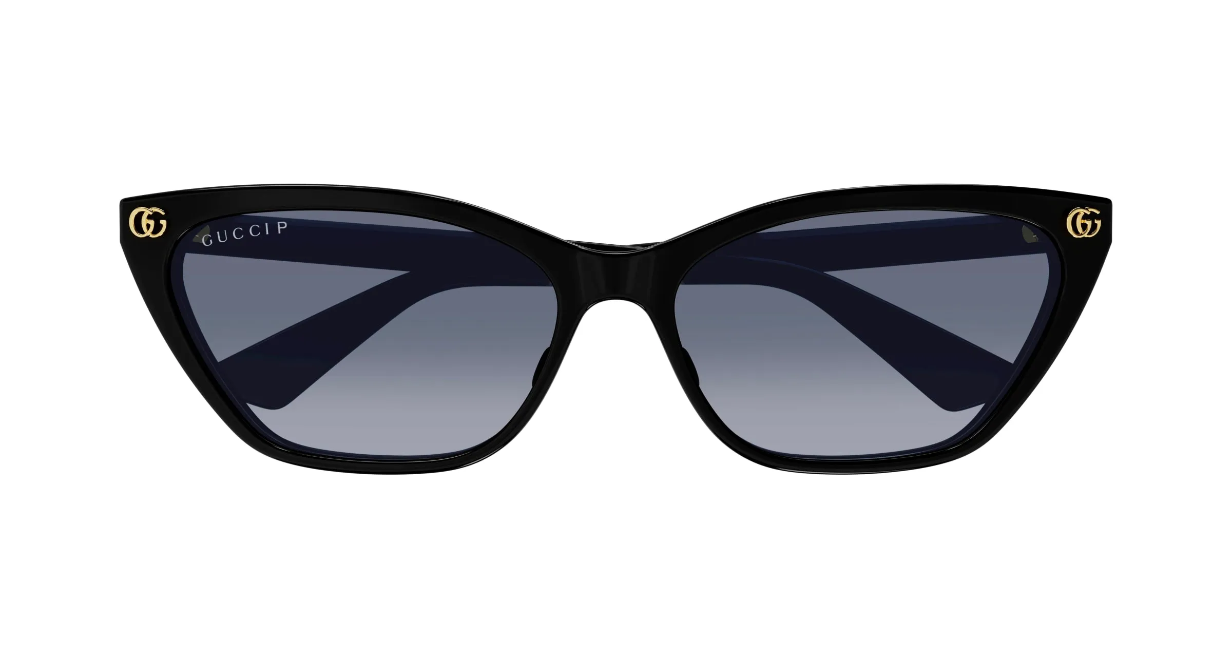 Gucci GG1815S 005 Occhiali da sole Acetato Nero Grigio Cat Eye - immagine 2