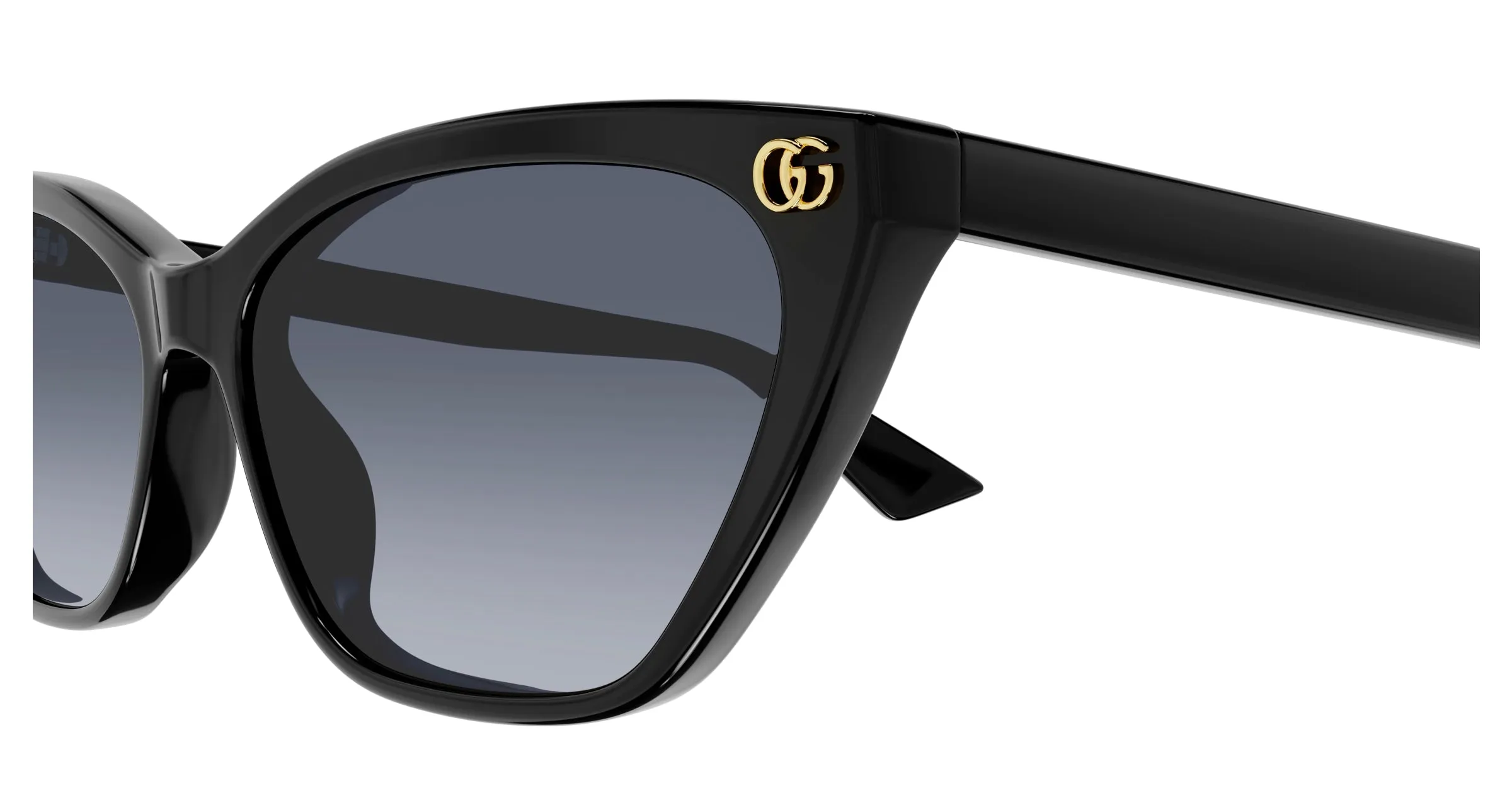 Gucci GG1815S 005 Occhiali da sole Acetato Nero Grigio Cat Eye - immagine 3