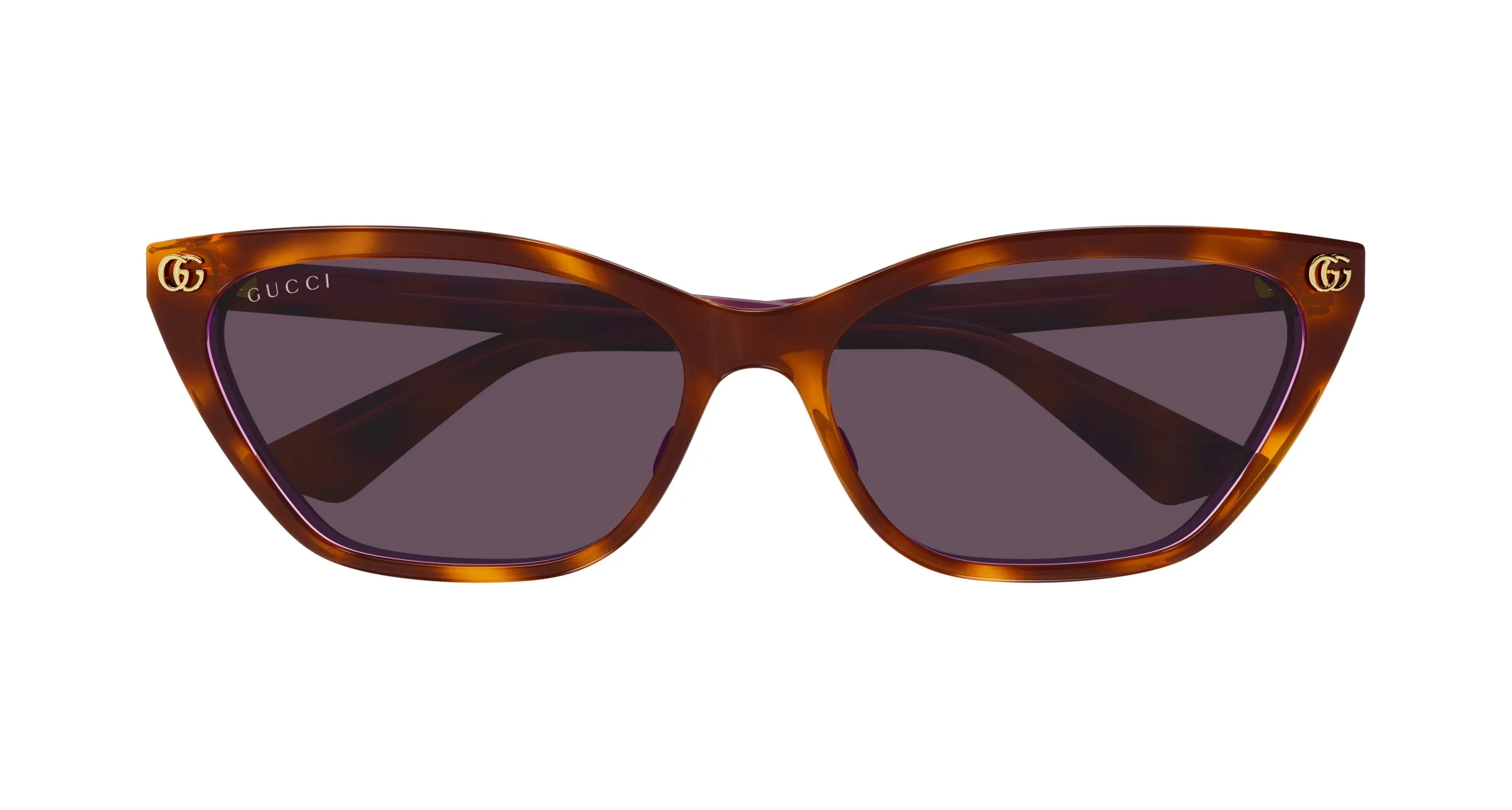 Gucci GG1815S 004 Occhiali da sole Acetato Havana Viola Cat Eye - immagine 2