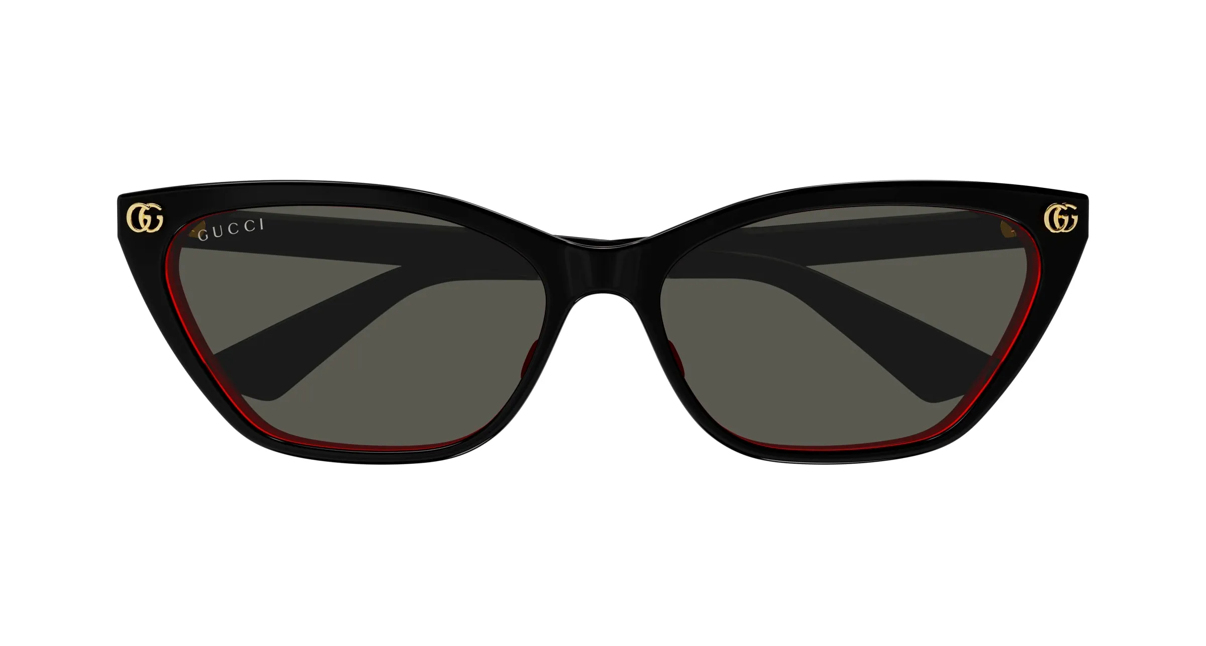 Gucci GG1815S 003 Occhiali da sole Acetato Nero Grigio Cat Eye - immagine 2