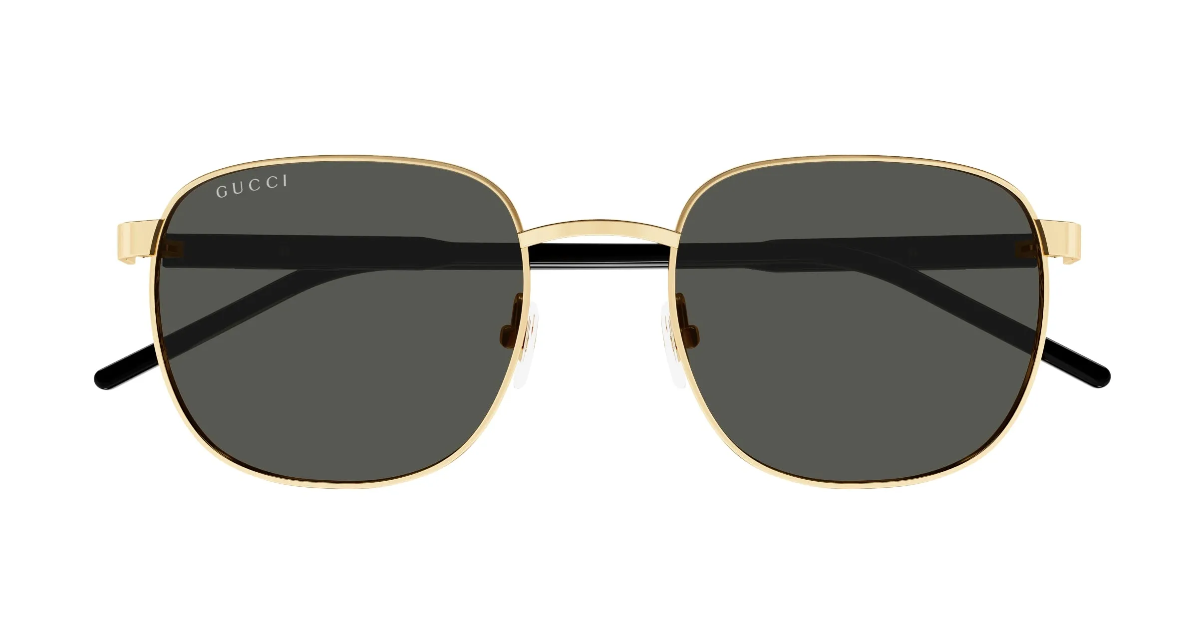 Gucci GG1799S 001 Occhiali da sole Metallo Oro Grigio Squadrata - immagine 2