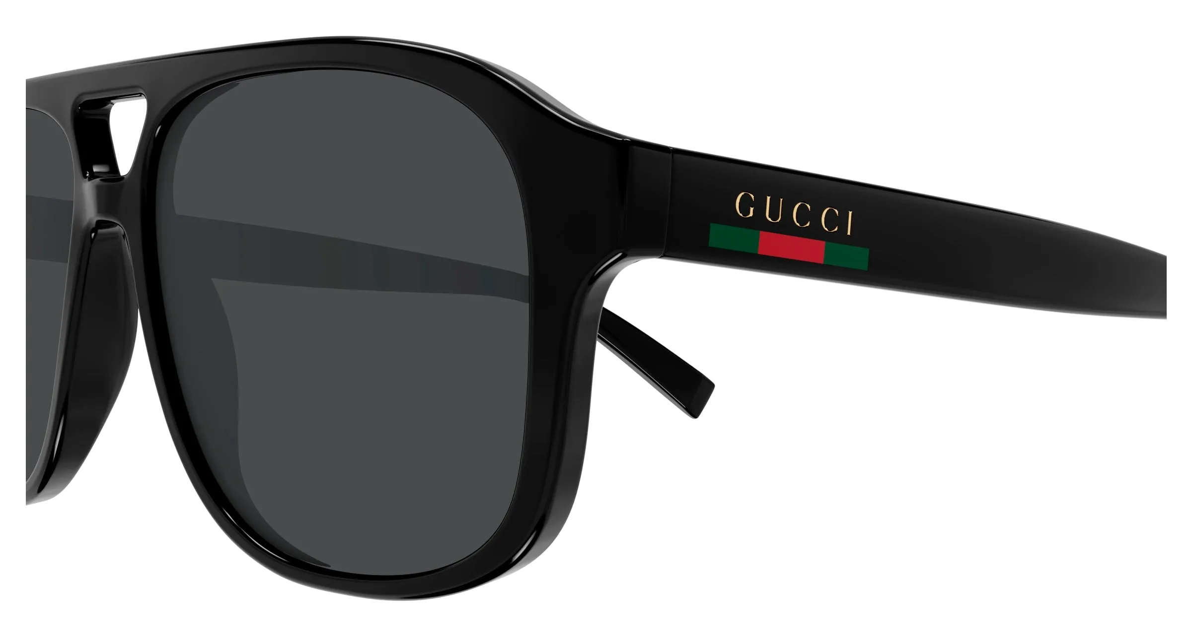Gucci GG1856S 005 Occhiali da sole Iniettato Nero Grigio Pilot - immagine 3
