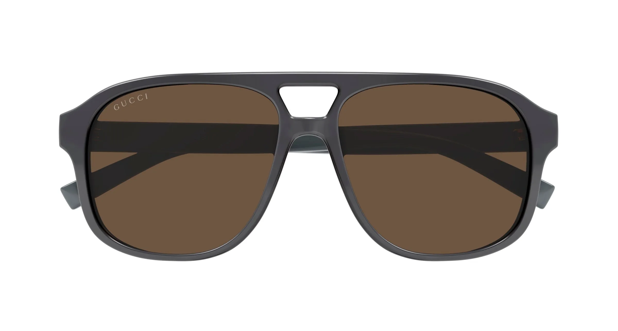 Gucci GG1856S 003 Occhiali da sole Iniettato Grigio Marrone Pilot - immagine 2