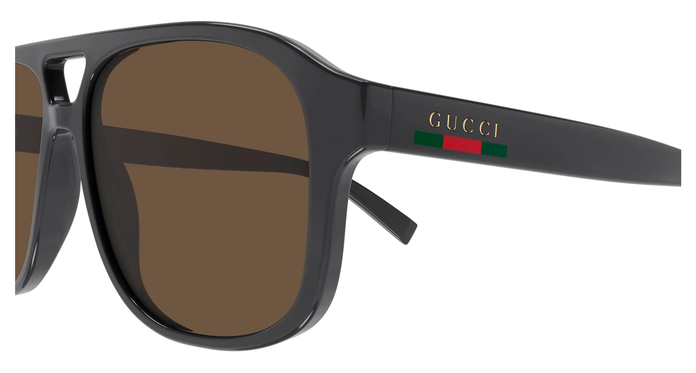 Gucci GG1856S 003 Occhiali da sole Iniettato Grigio Marrone Pilot - immagine 3
