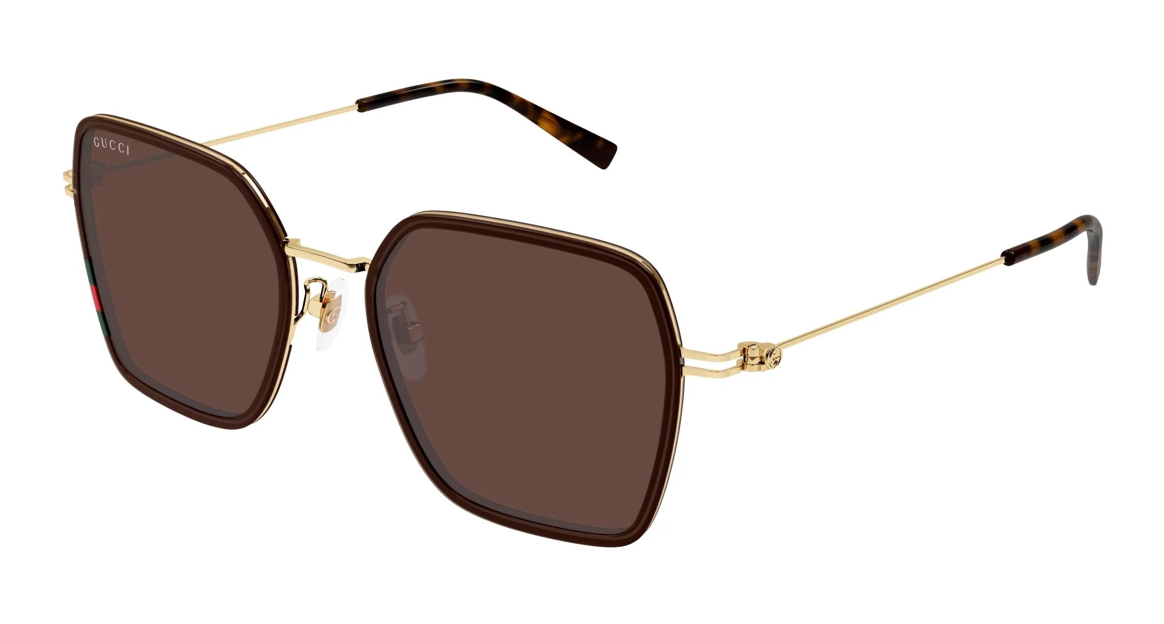 Gucci GG1850SA 003 Occhiali da sole Iniettato Marrone Marrone Squadrata - immagine 1