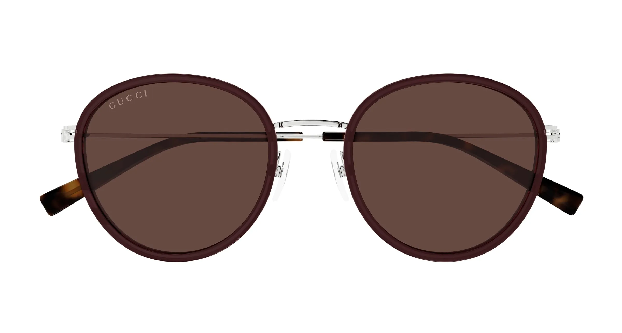 Gucci GG1849S 004 Occhiali da sole Iniettato Marrone Marrone Rotonda - immagine 2