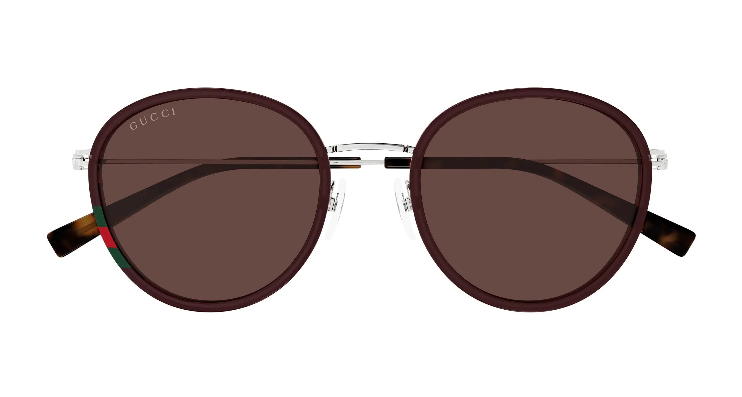 Gucci GG1849S 004 Occhiali da sole Iniettato Marrone Marrone Rotonda - immagine 3