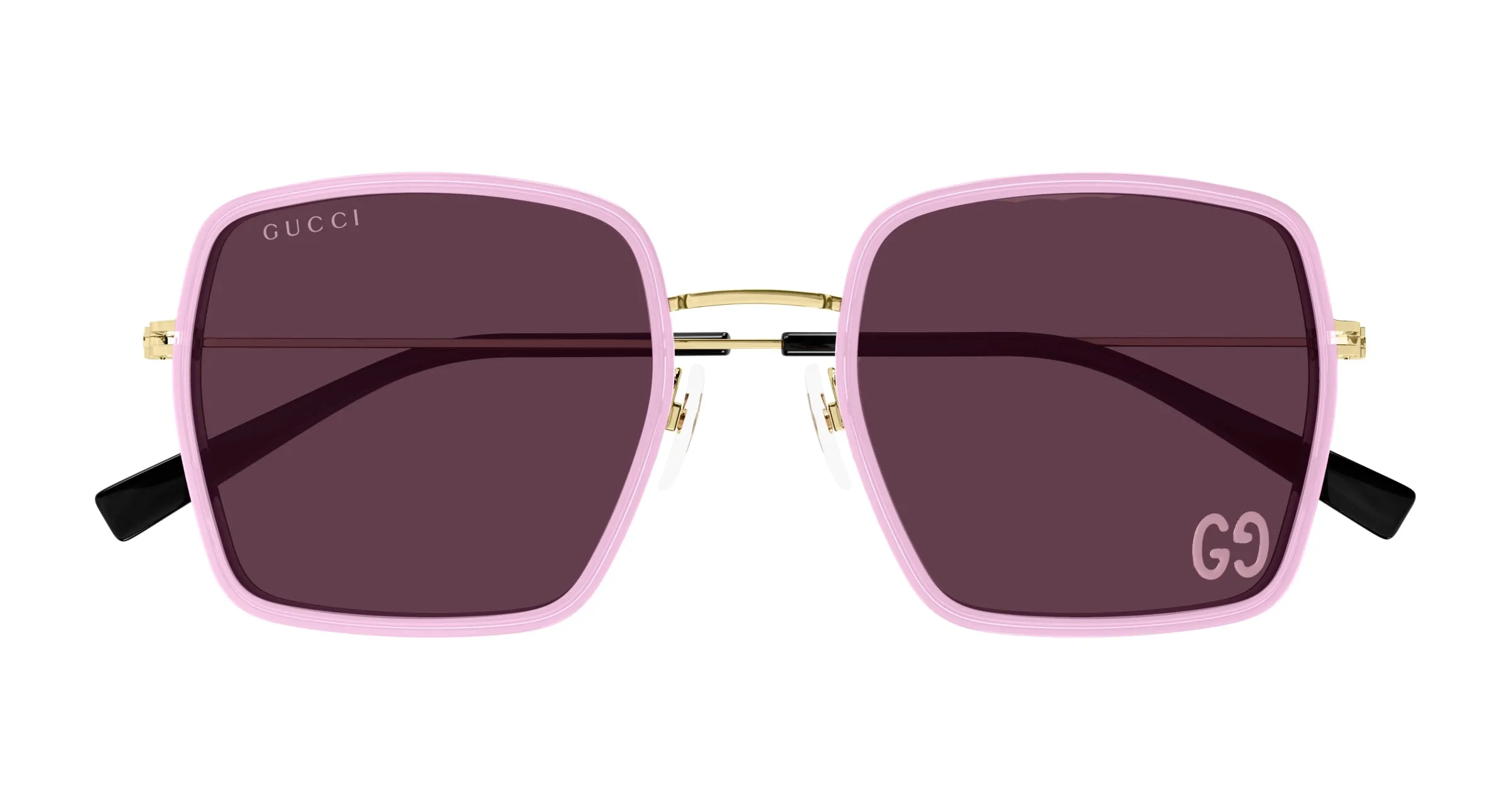 Gucci GG1848S 005 Occhiali da sole Iniettato Rosa Viola Squadrata - immagine 2