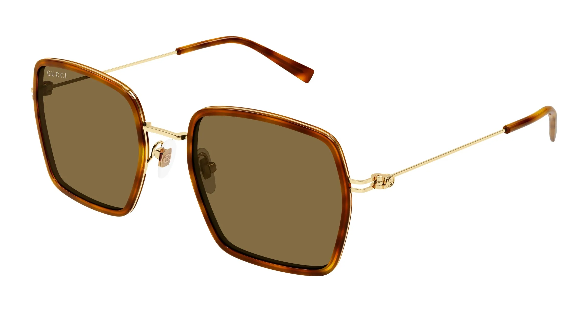 Gucci GG1848S 002 Occhiali da sole Iniettato Havana Marrone Squadrata - immagine 1