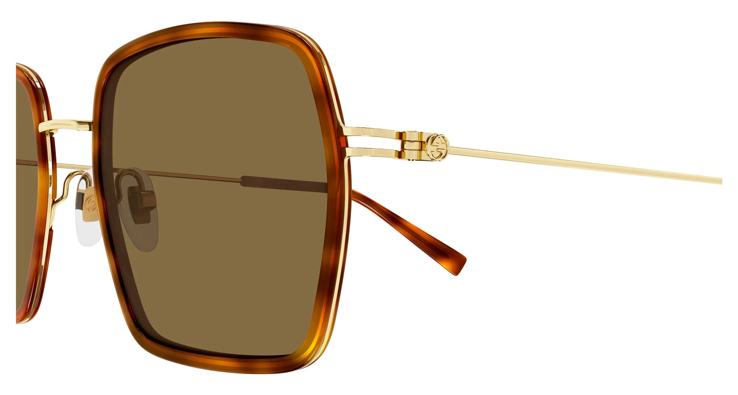 Gucci GG1848S 002 Occhiali da sole Iniettato Havana Marrone Squadrata - immagine 3