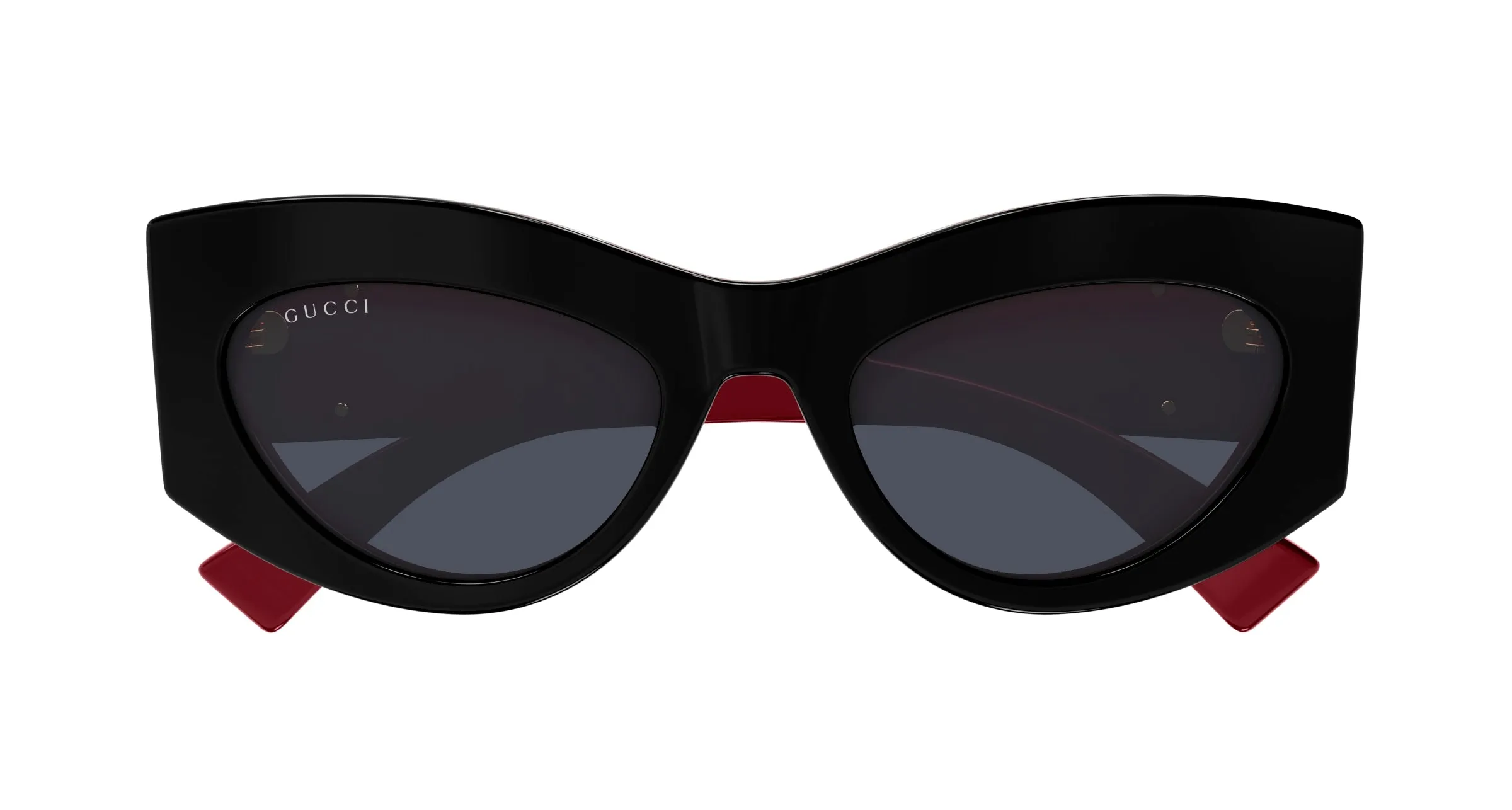 Gucci GG1843S 006 Occhiali da sole Acetato Nero Grigio Cat Eye - immagine 2