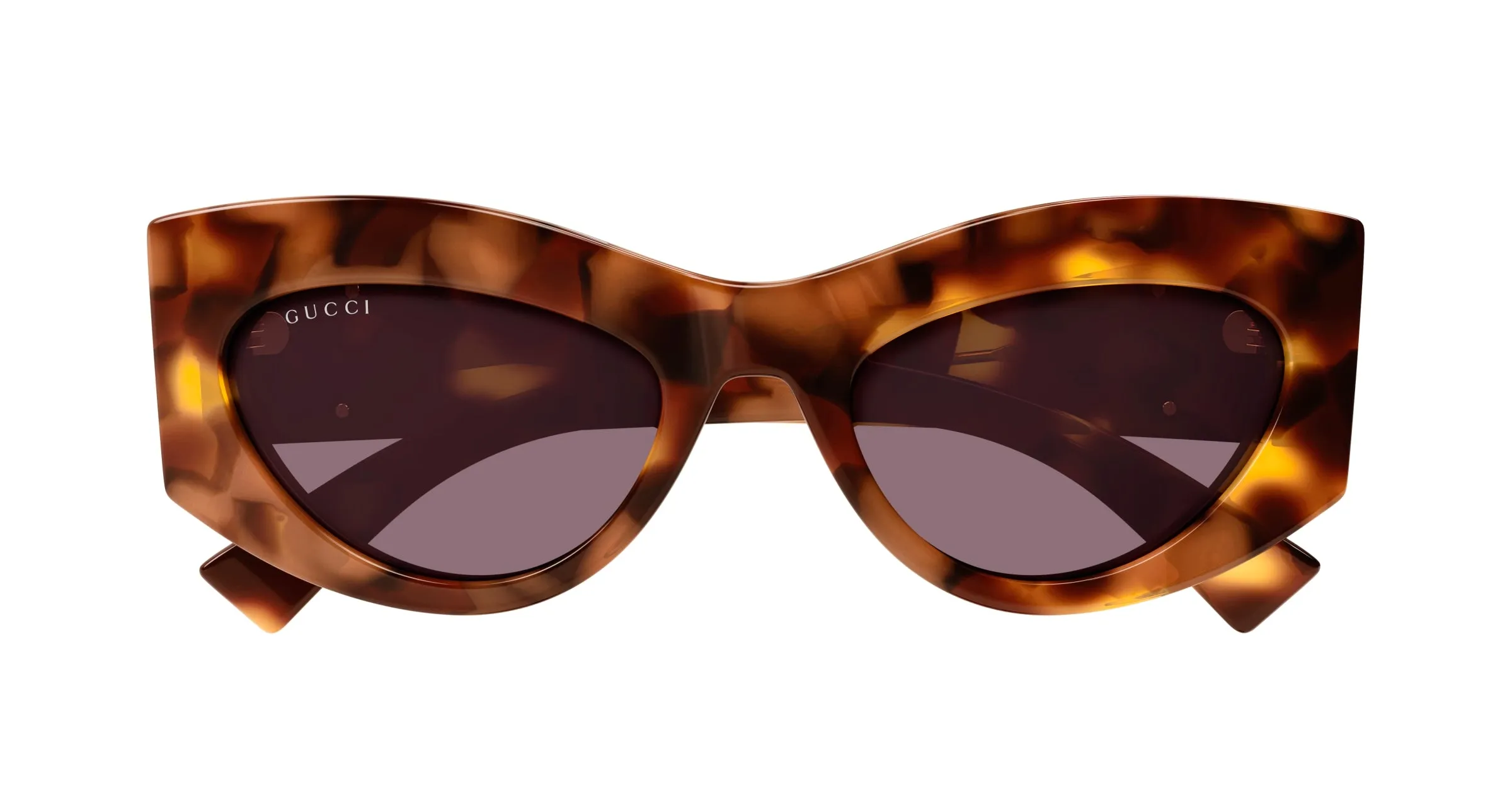 Gucci GG1843S 003 Occhiali da sole Acetato Havana Viola Cat Eye - immagine 2