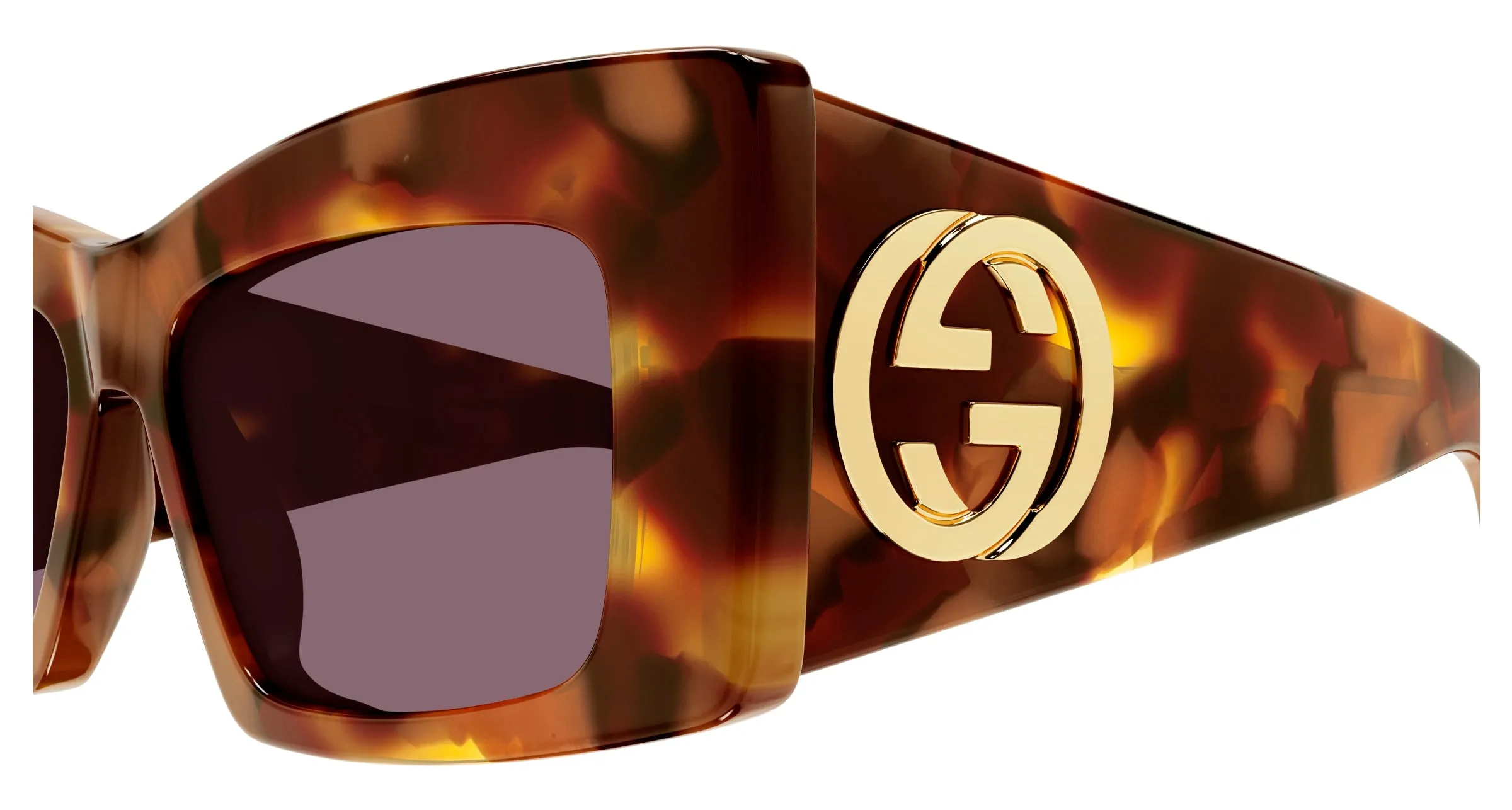 Gucci GG1842S 003 Occhiali da sole Acetato Havana Viola Farfalla - immagine 3
