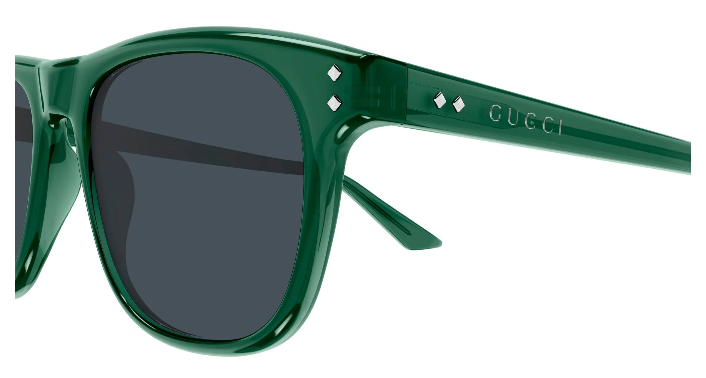 Gucci GG1893S 005 Occhiali da sole Acetato Verde Blu Squadrata - immagine 3