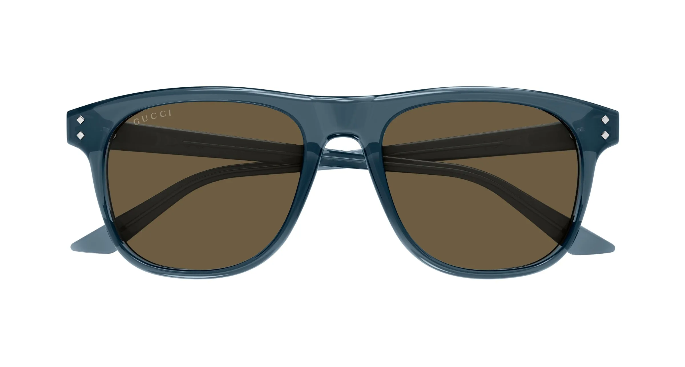 Gucci GG1893S 004 Occhiali da sole Acetato Blu Marrone Squadrata - immagine 2