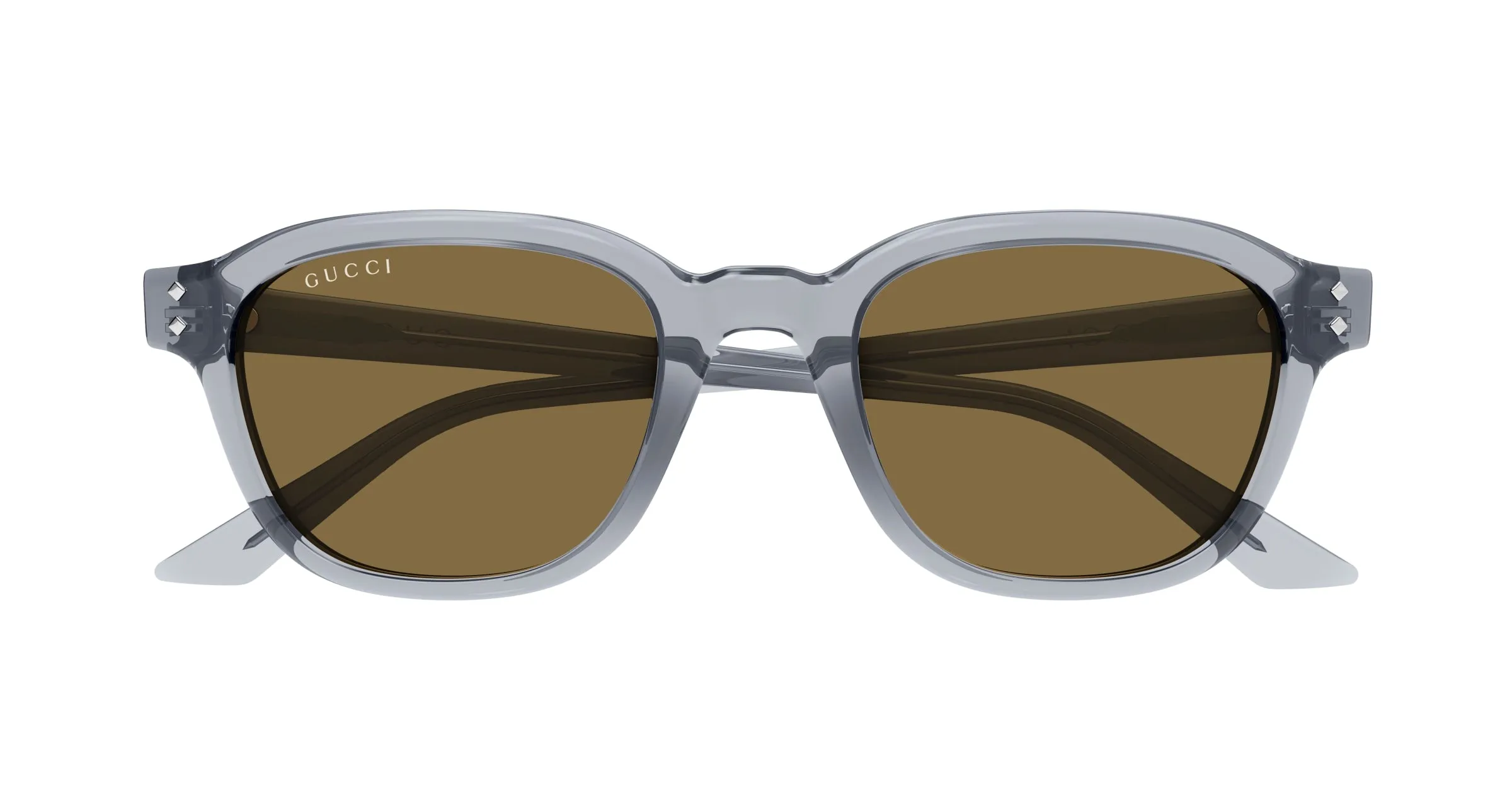 Gucci GG1892S 005 Occhiali da sole Acetato Grigio Marrone Rotonda - immagine 2