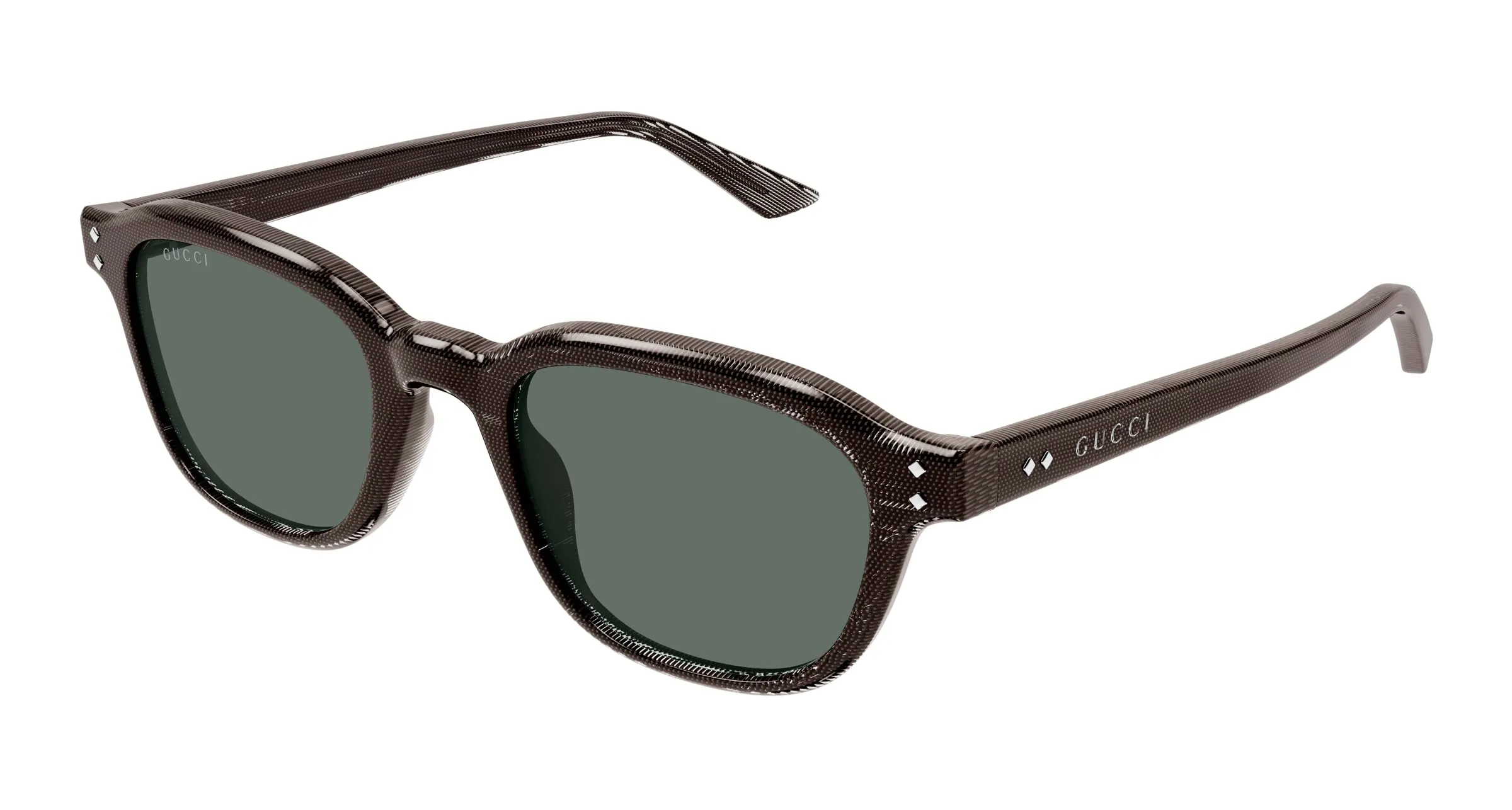 Gucci GG1892S 003 Occhiali da sole Acetato Marrone Grigio Rotonda - immagine 1