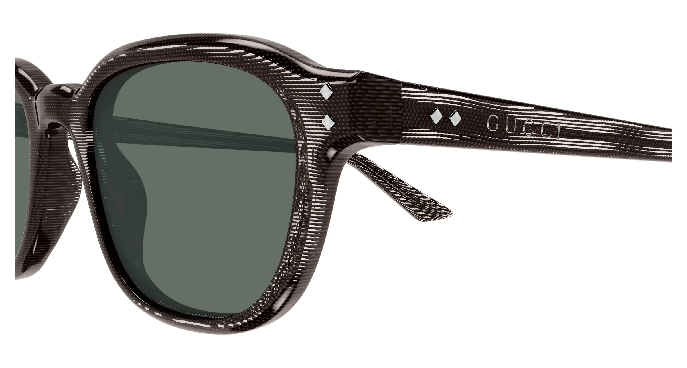 Gucci GG1892S 003 Occhiali da sole Acetato Marrone Grigio Rotonda - immagine 3