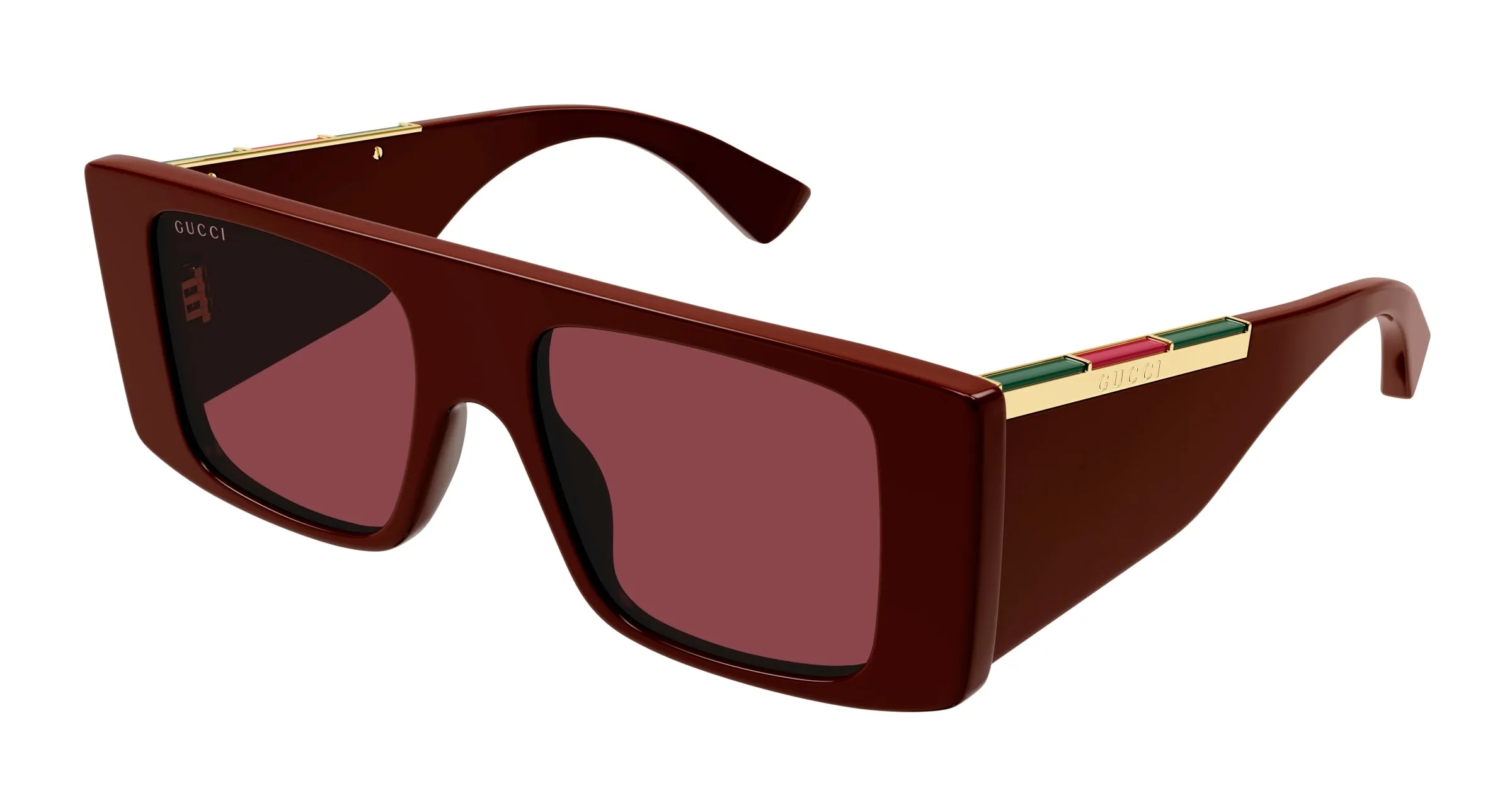 Gucci GG1888S 004 Occhiali da sole Acetato Bordeaux Rosso Squadrata - immagine 1