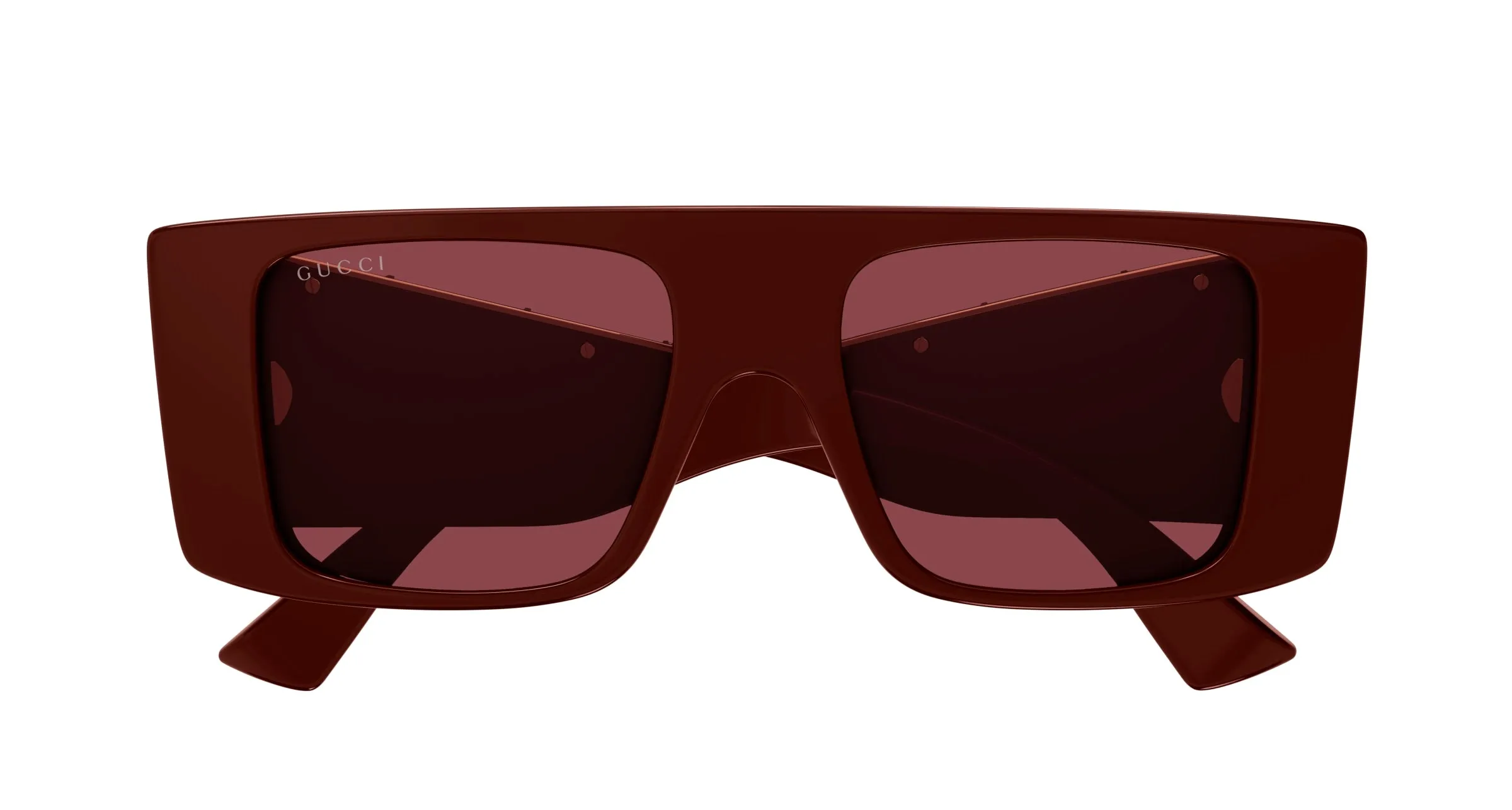 Gucci GG1888S 004 Occhiali da sole Acetato Bordeaux Rosso Squadrata - immagine 2