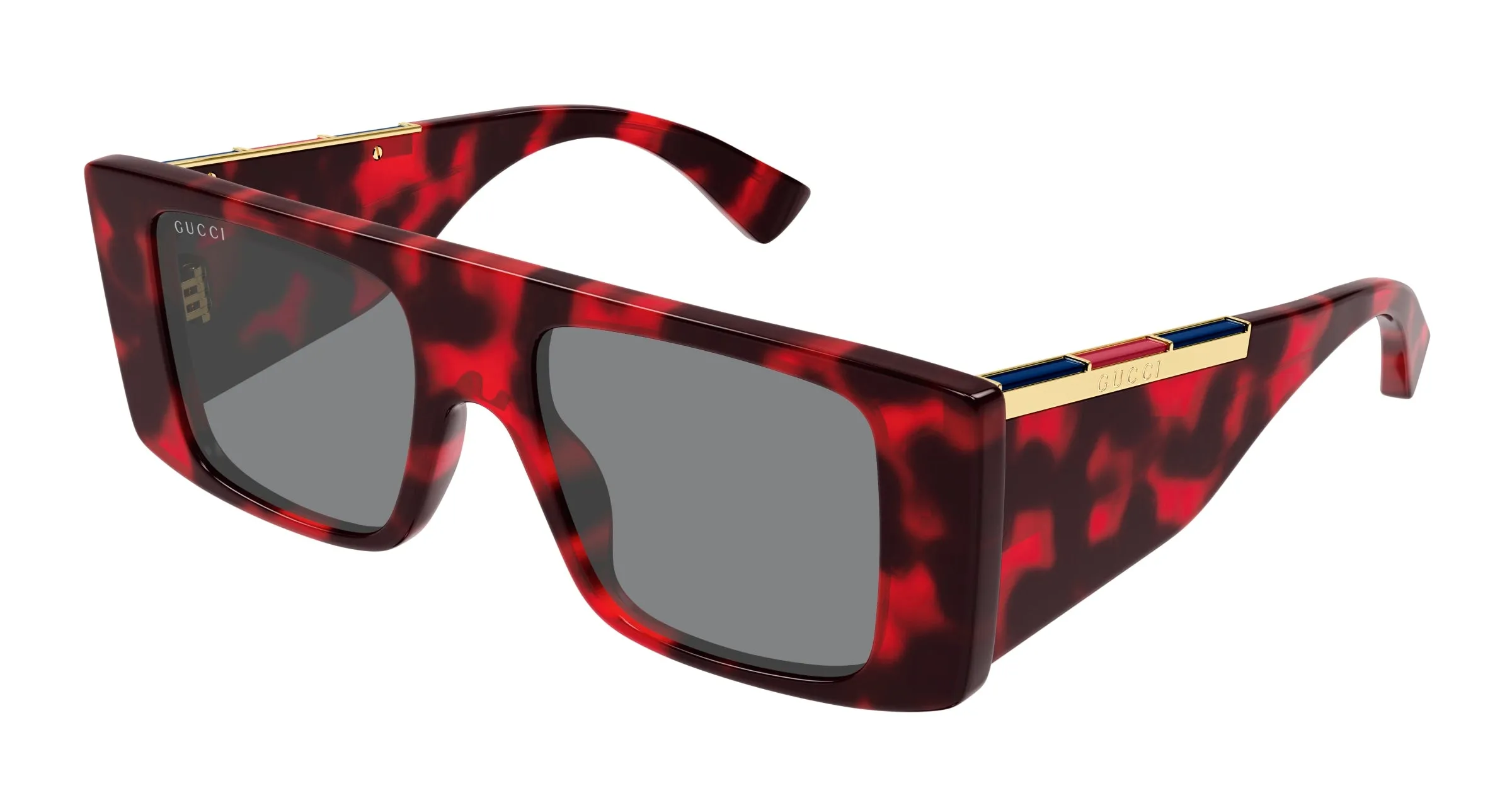 Gucci GG1888S 003 Occhiali da sole Acetato Havana Grigio Squadrata - immagine 1