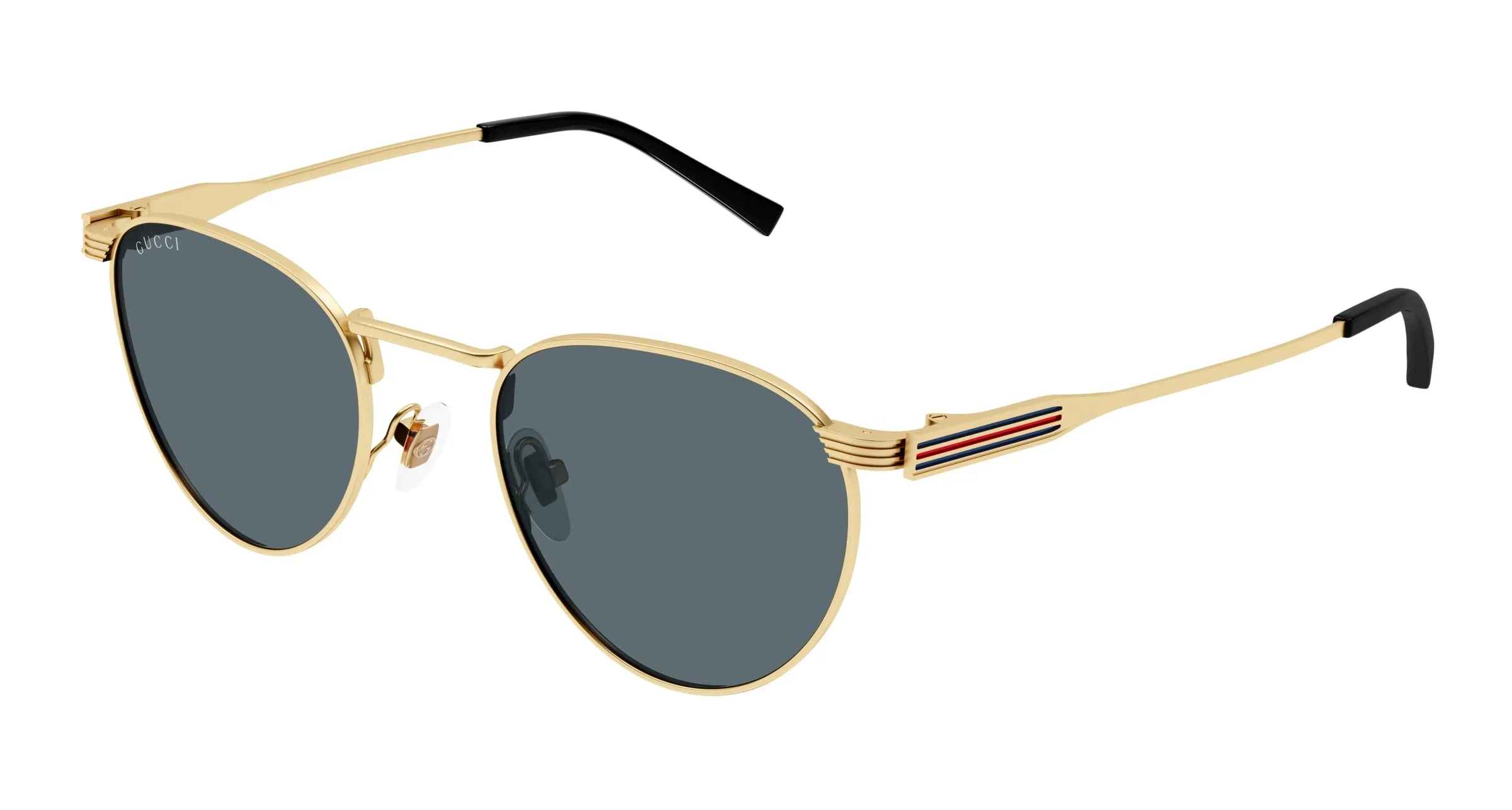Gucci GG1875S 003 Occhiali da sole Metallo Oro Grigio Rotonda - immagine 1