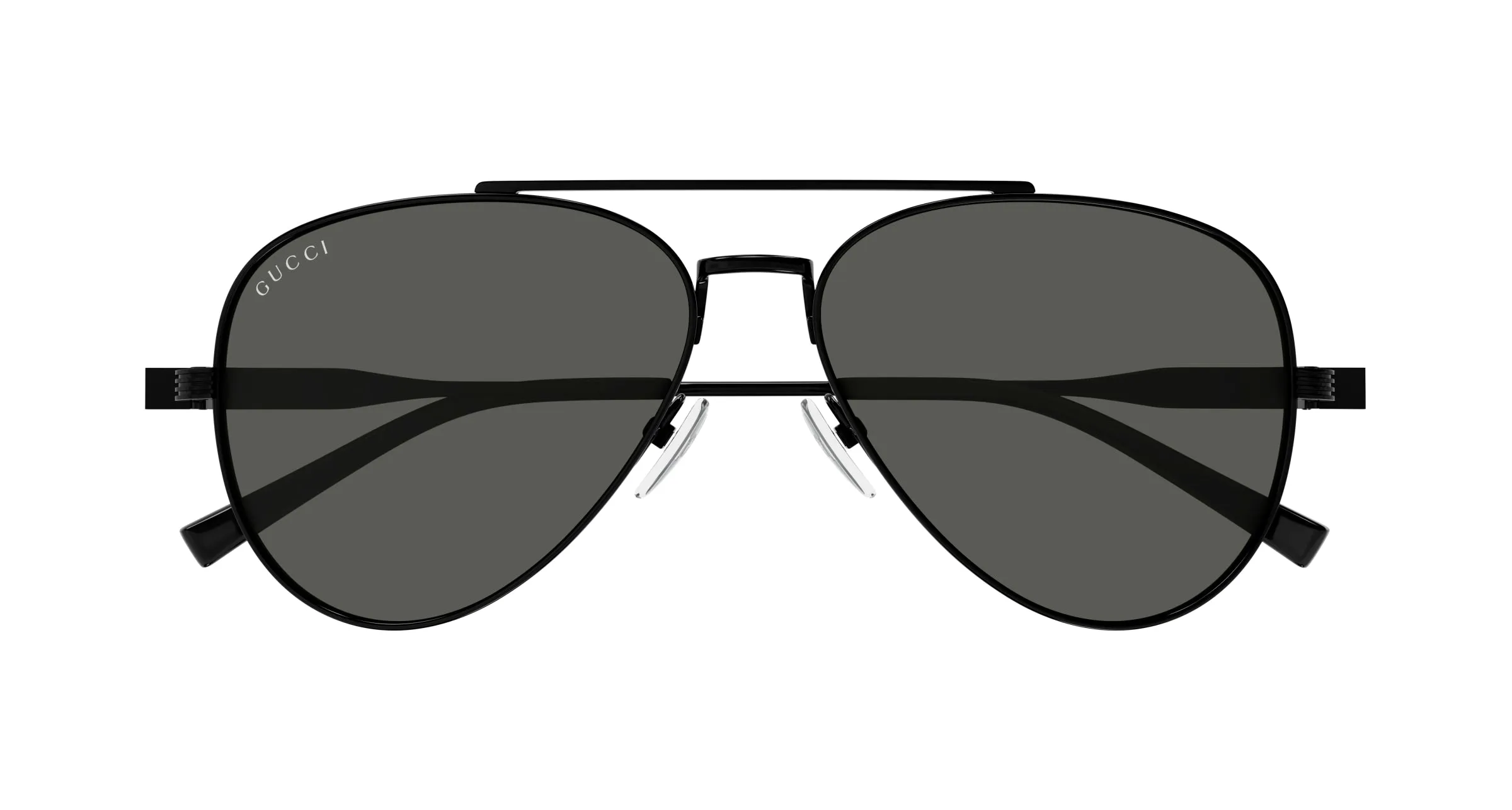 Gucci GG1874S 001 Occhiali da sole Metallo Nero Grigio Pilot - immagine 2