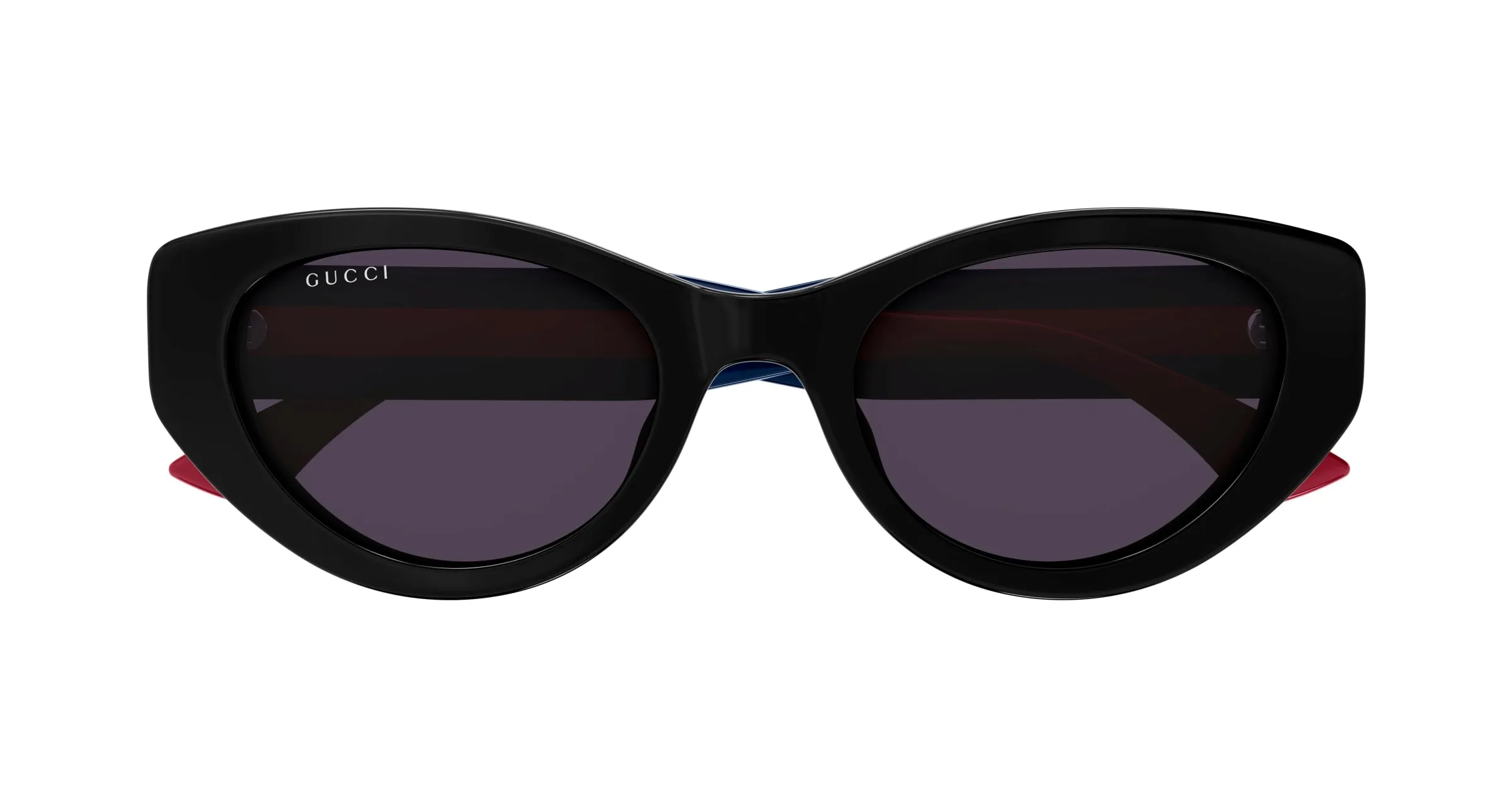 Gucci GG1862S 004 Occhiali da sole Acetato Nero Viola Cat Eye - immagine 2