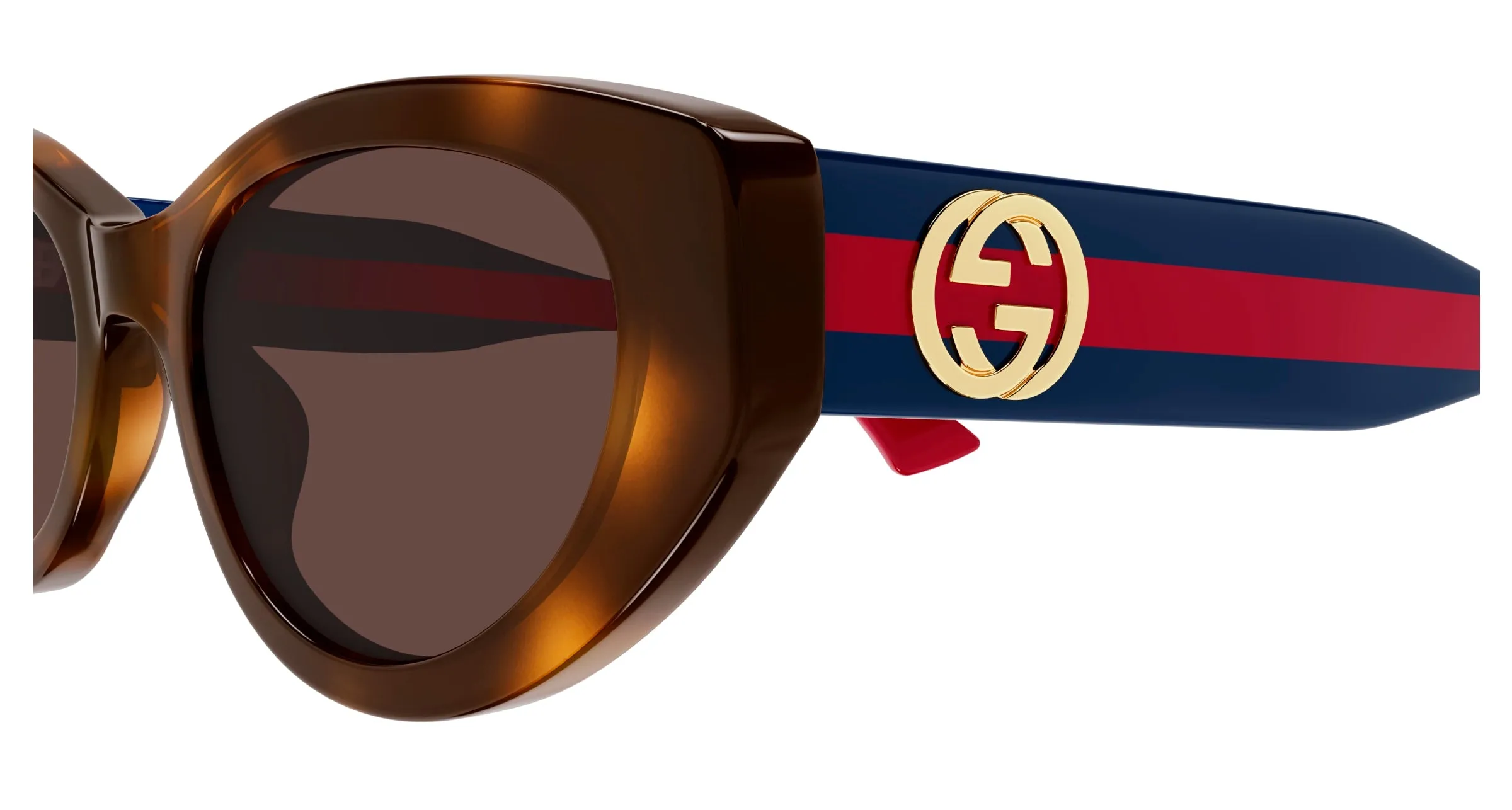 Gucci GG1862S 002 Occhiali da sole Acetato Havana Marrone Cat Eye - immagine 3