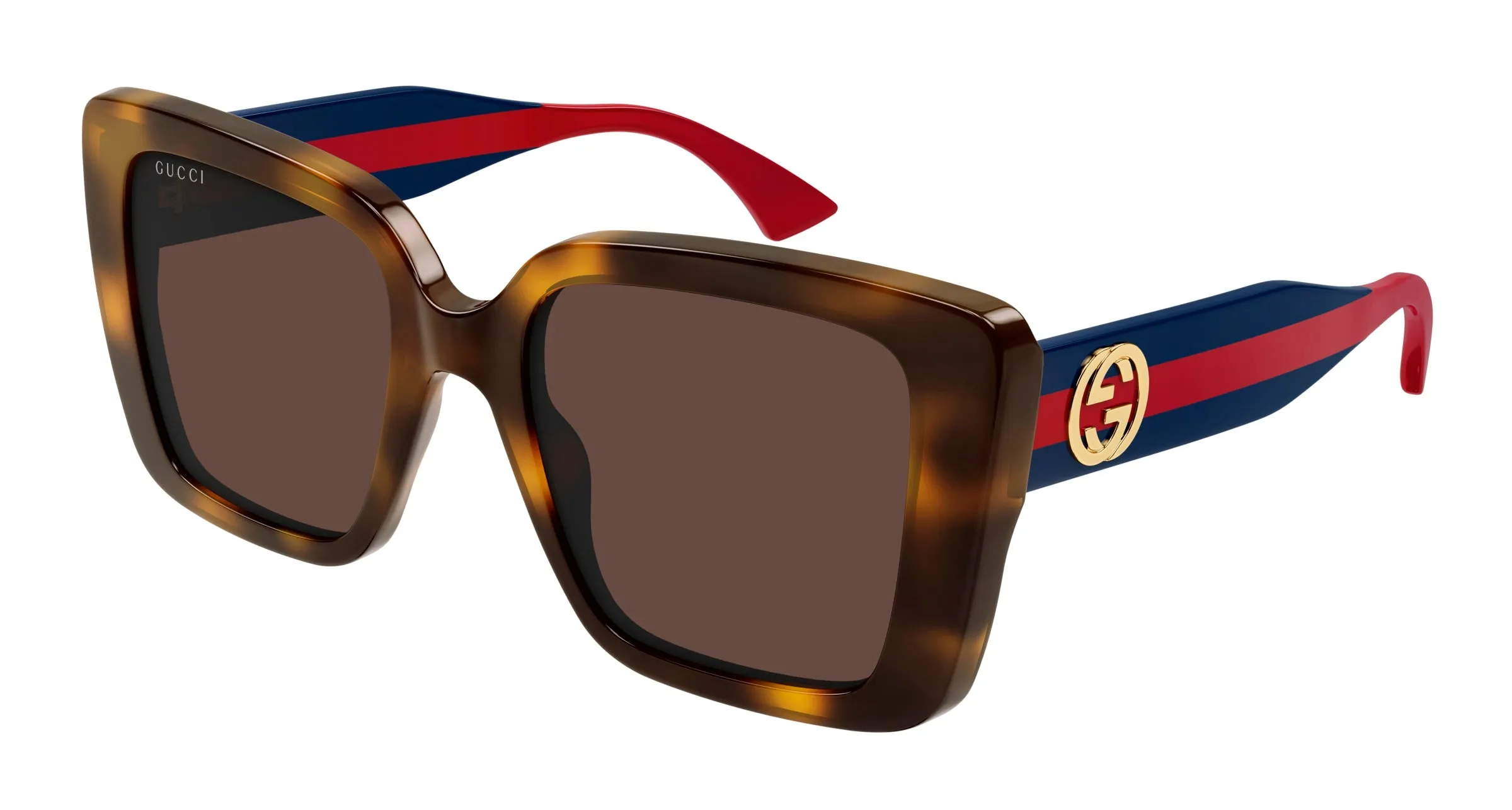 Gucci GG1861S 002 Occhiali da sole Acetato Havana Marrone Squadrata - immagine 1