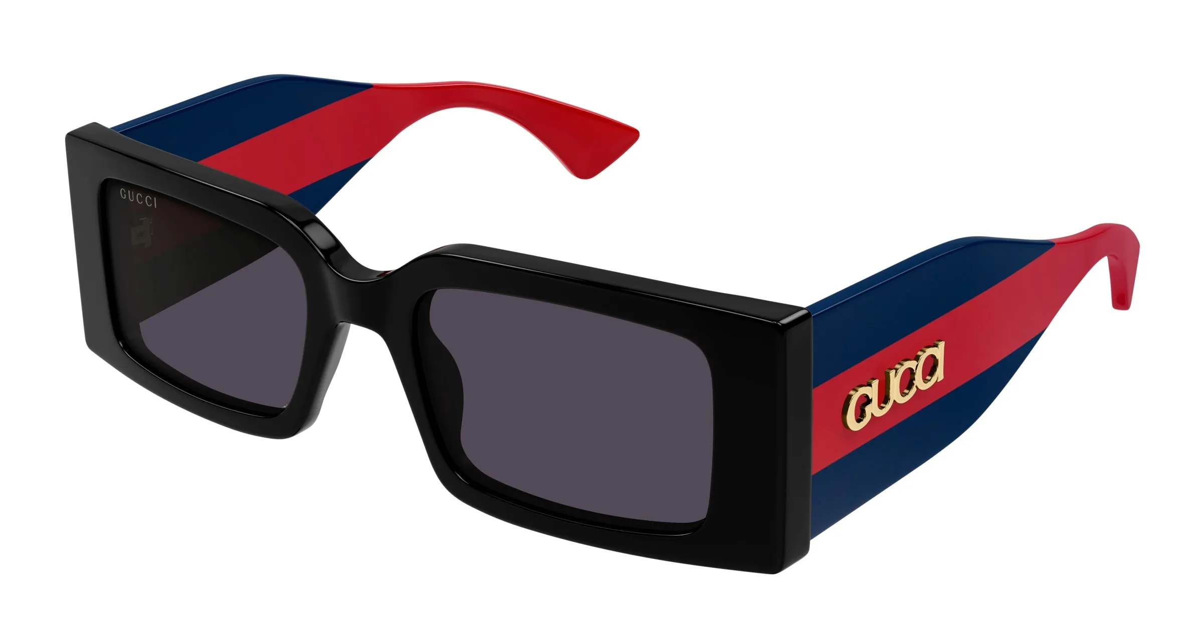 Gucci GG1860S 004 Occhiali da sole Acetato Nero Viola Squadrata - immagine 1
