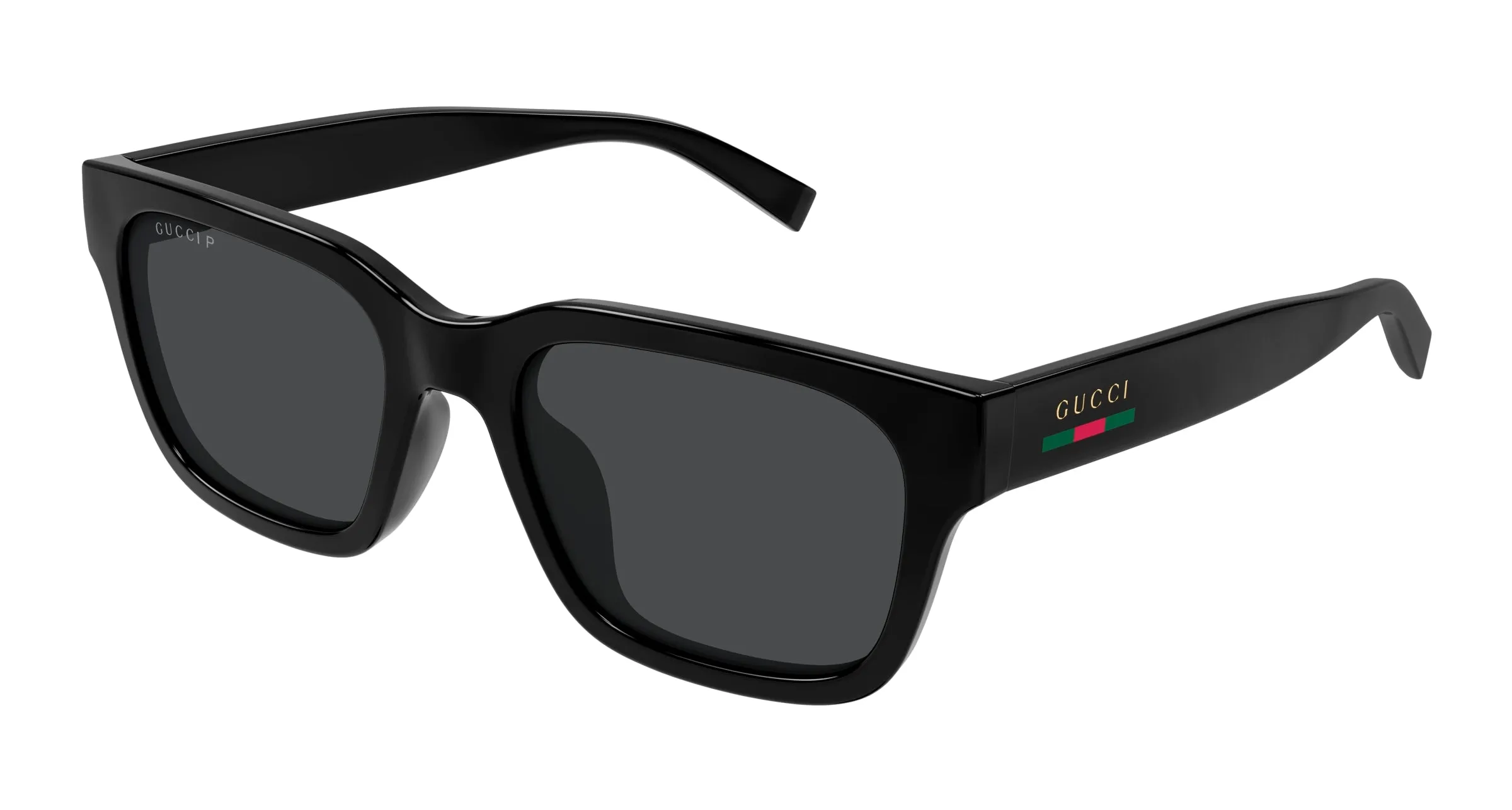 Gucci GG1857S 005 Occhiali da sole Iniettato Nero Grigio Squadrata - immagine 1