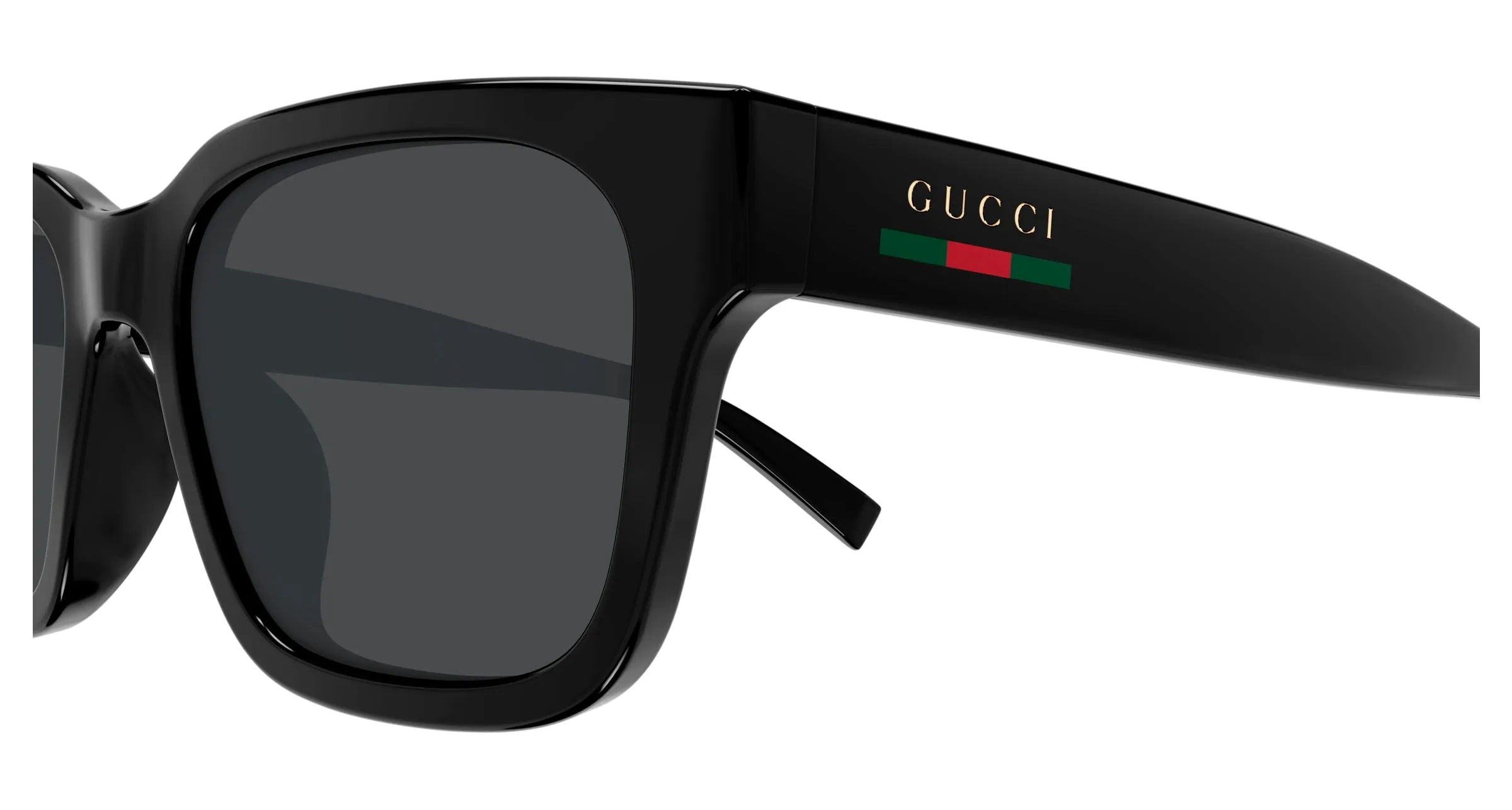 Gucci GG1857S 005 Occhiali da sole Iniettato Nero Grigio Squadrata - immagine 3