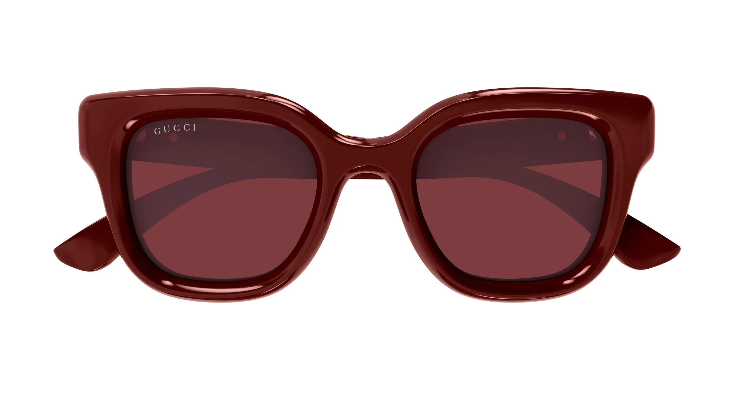 Gucci GG1828S 003 Occhiali da sole Iniettato Bordeaux Rosso Rotonda - immagine 2
