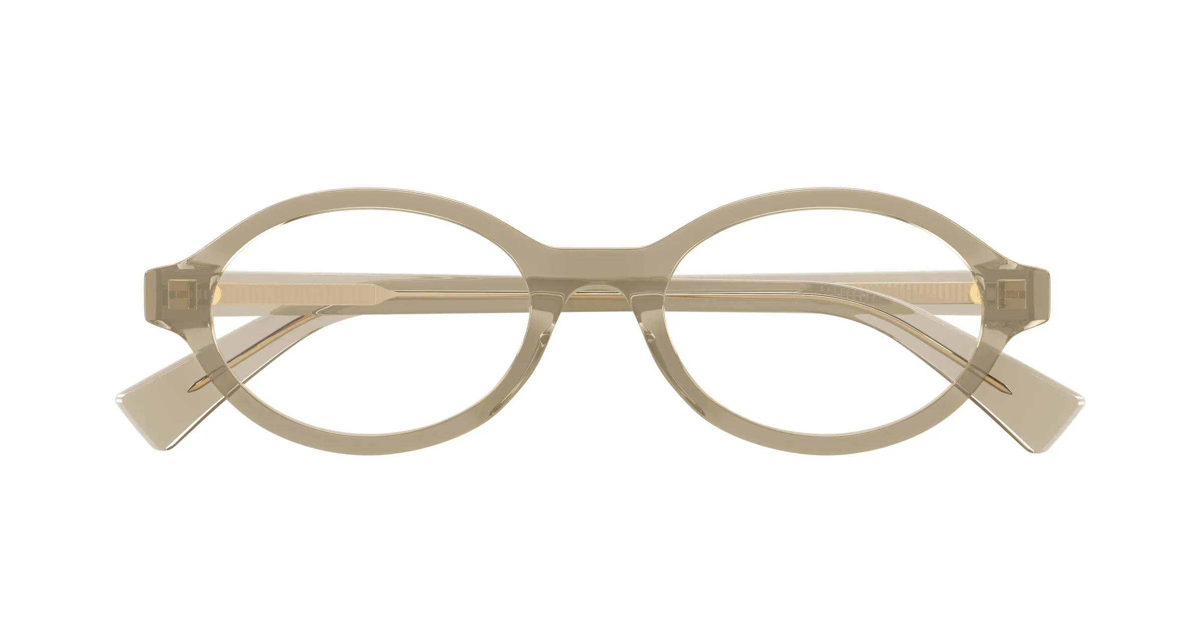 Bottega Veneta BV1367O 003 Montature da vista Acetato Marrone Trasparente Rotonda - immagine 2