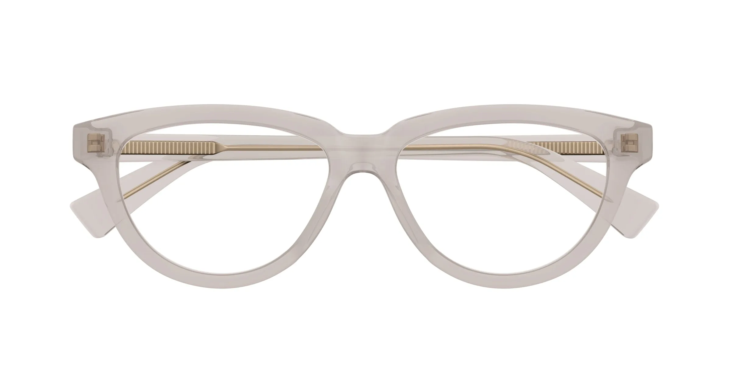 Bottega Veneta BV1366O 004 Montature da vista Acetato Grigio Trasparente Cat Eye - immagine 2