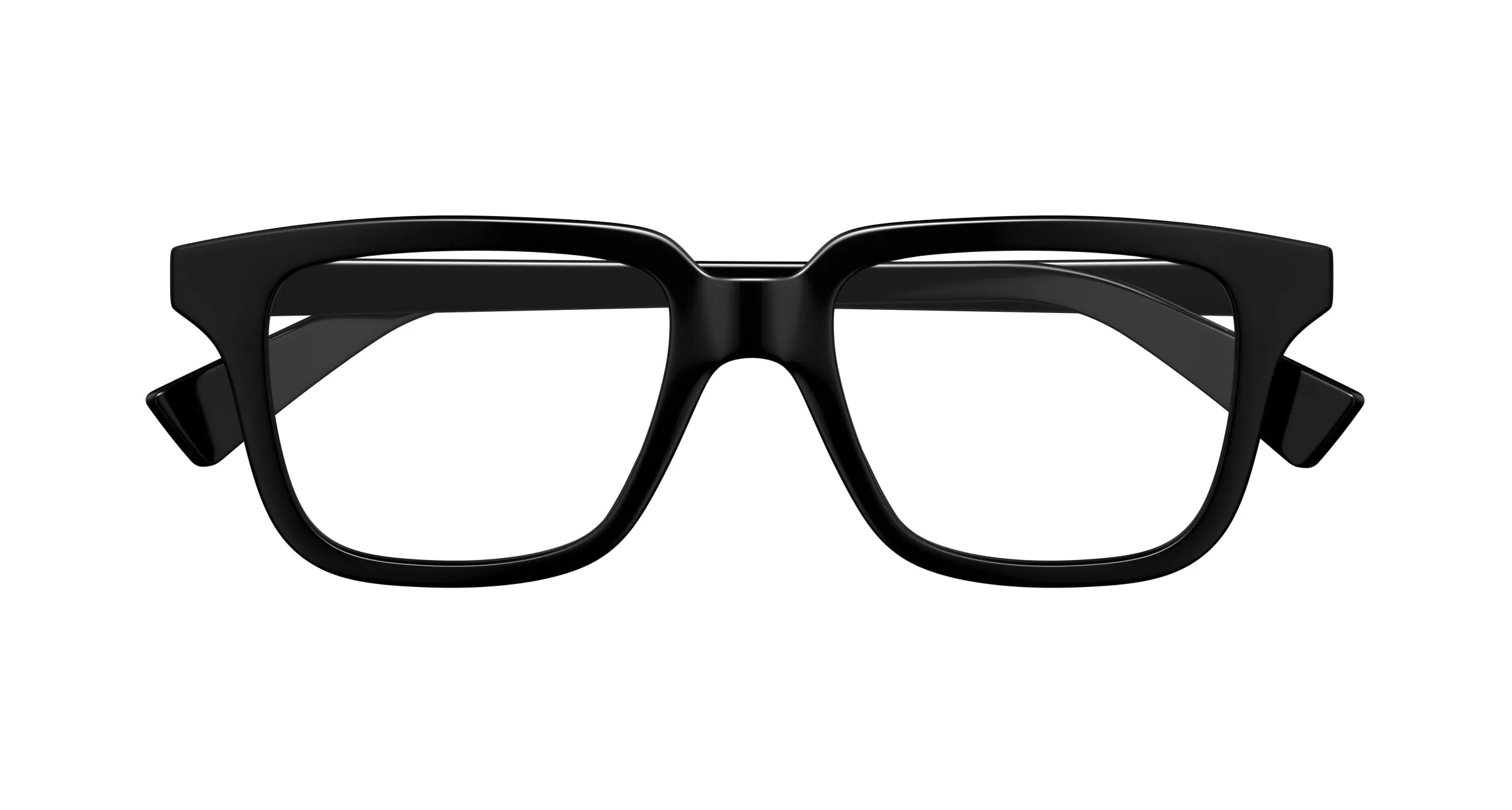 Bottega Veneta BV1365O 005 Montature da vista Acetato Nero Trasparente Squadrata - immagine 2