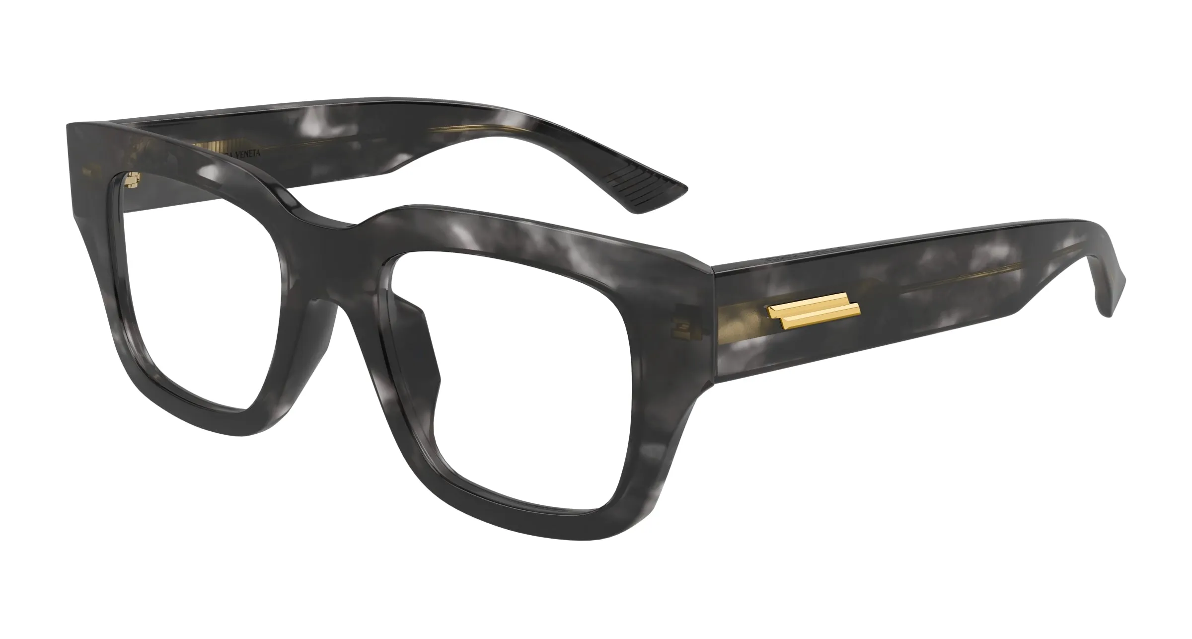 Bottega Veneta BV1361O 006 Montature da vista Acetato Nero Trasparente Squadrata - immagine 1