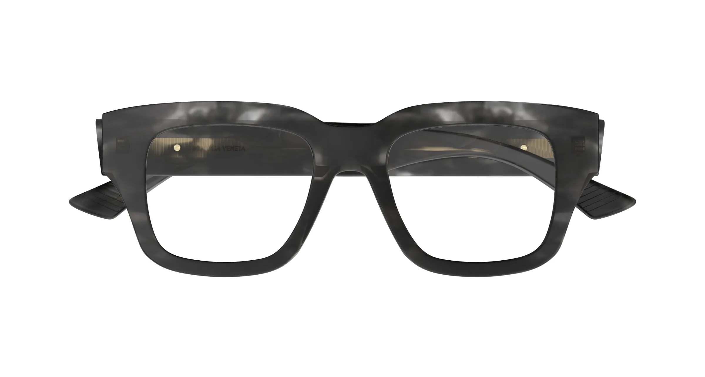 Bottega Veneta BV1361O 006 Montature da vista Acetato Nero Trasparente Squadrata - immagine 2
