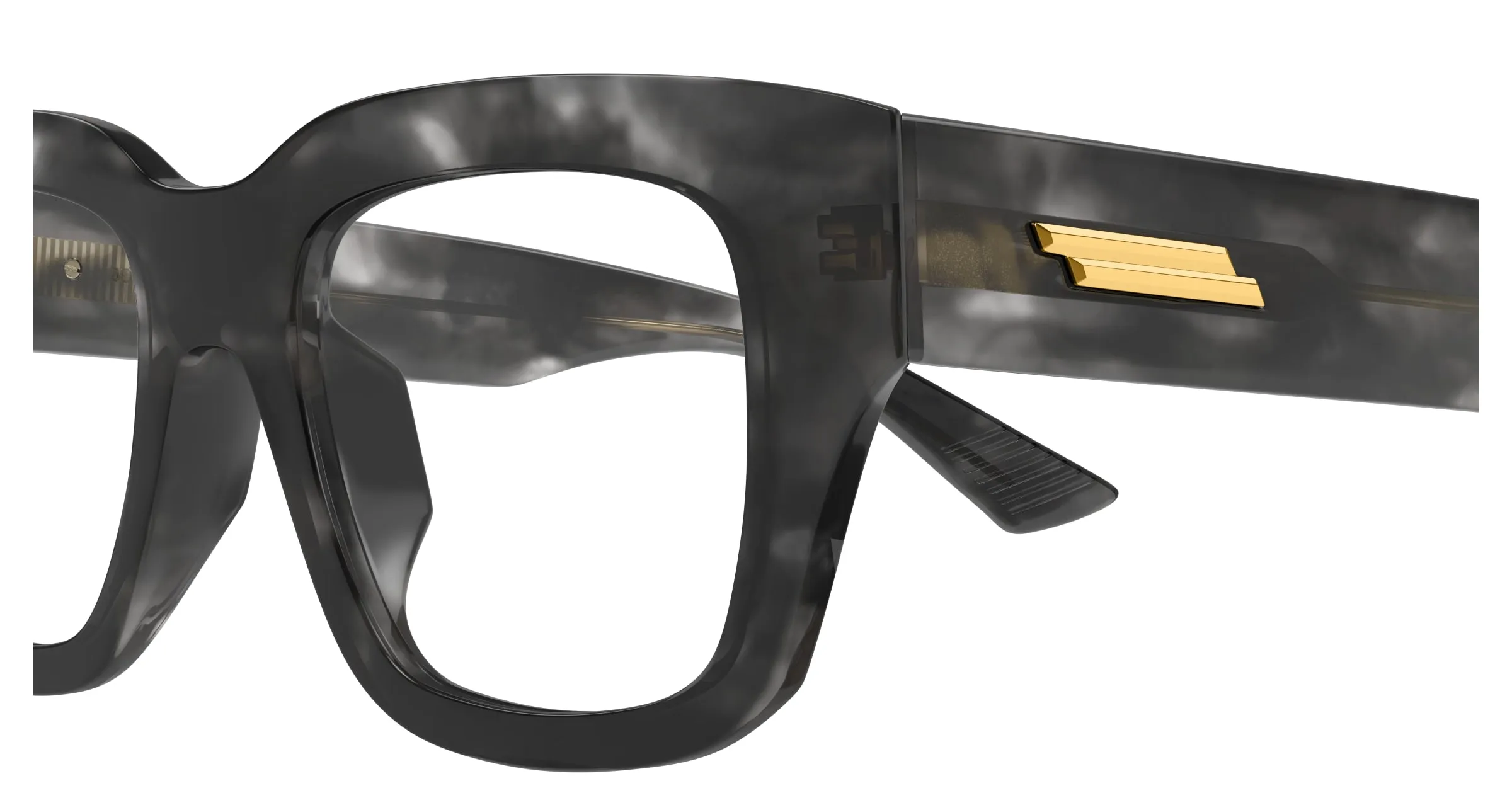 Bottega Veneta BV1361O 006 Montature da vista Acetato Nero Trasparente Squadrata - immagine 3