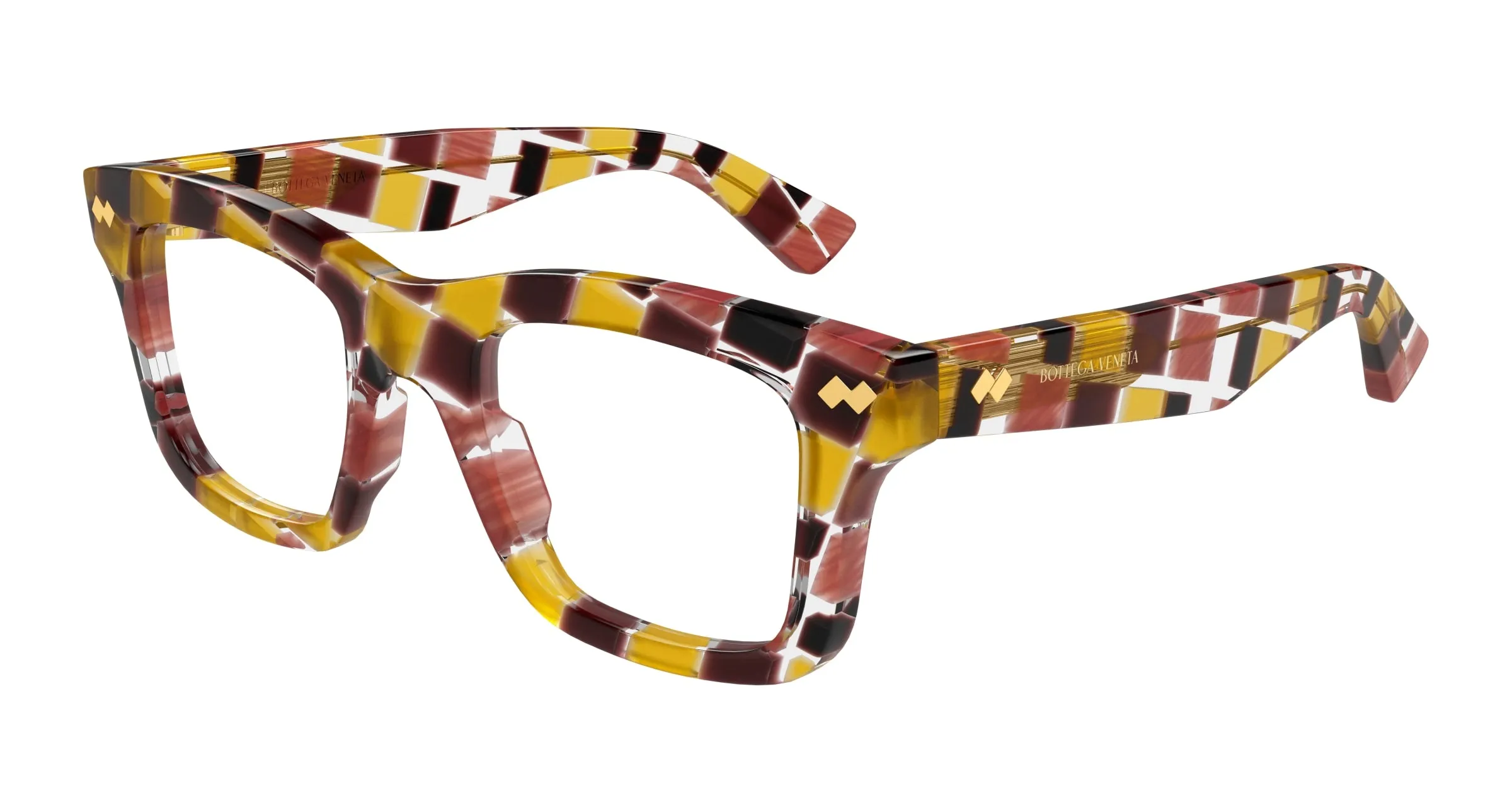 Bottega Veneta BV1353O 007 Montature da vista Acetato Trasparente Squadrata - immagine 1